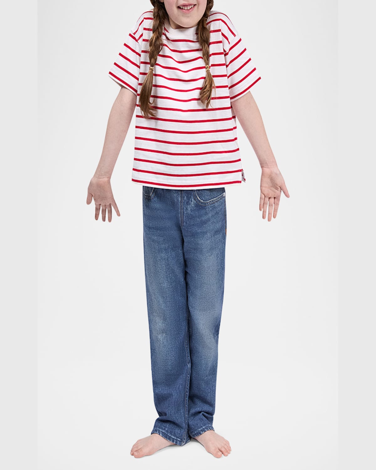 Rag & Bone Kid's Miramar Wide Leg Jeans In Lenox