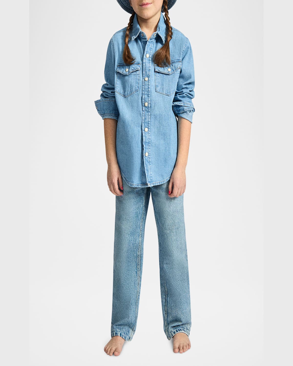 Rag & Bone Kid's Miramar Wide Leg Jeans In Valen