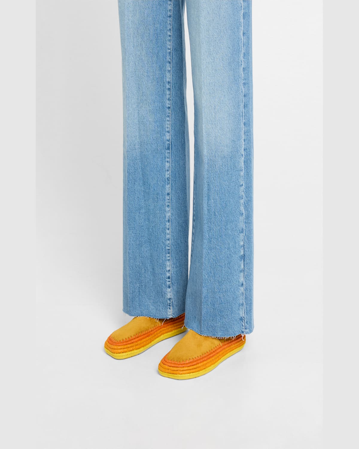 Loewe Rio Suede And Raffia Espadrilles In Orange