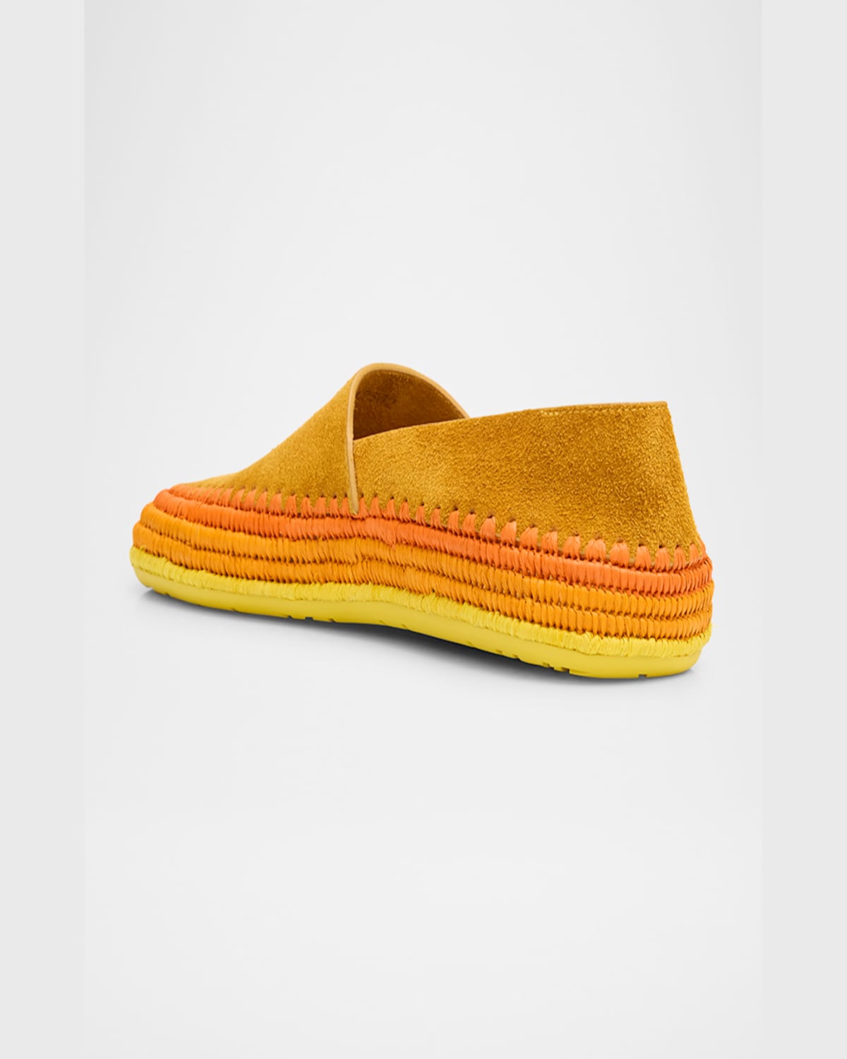 Loewe Rio Suede And Raffia Espadrilles In Orange