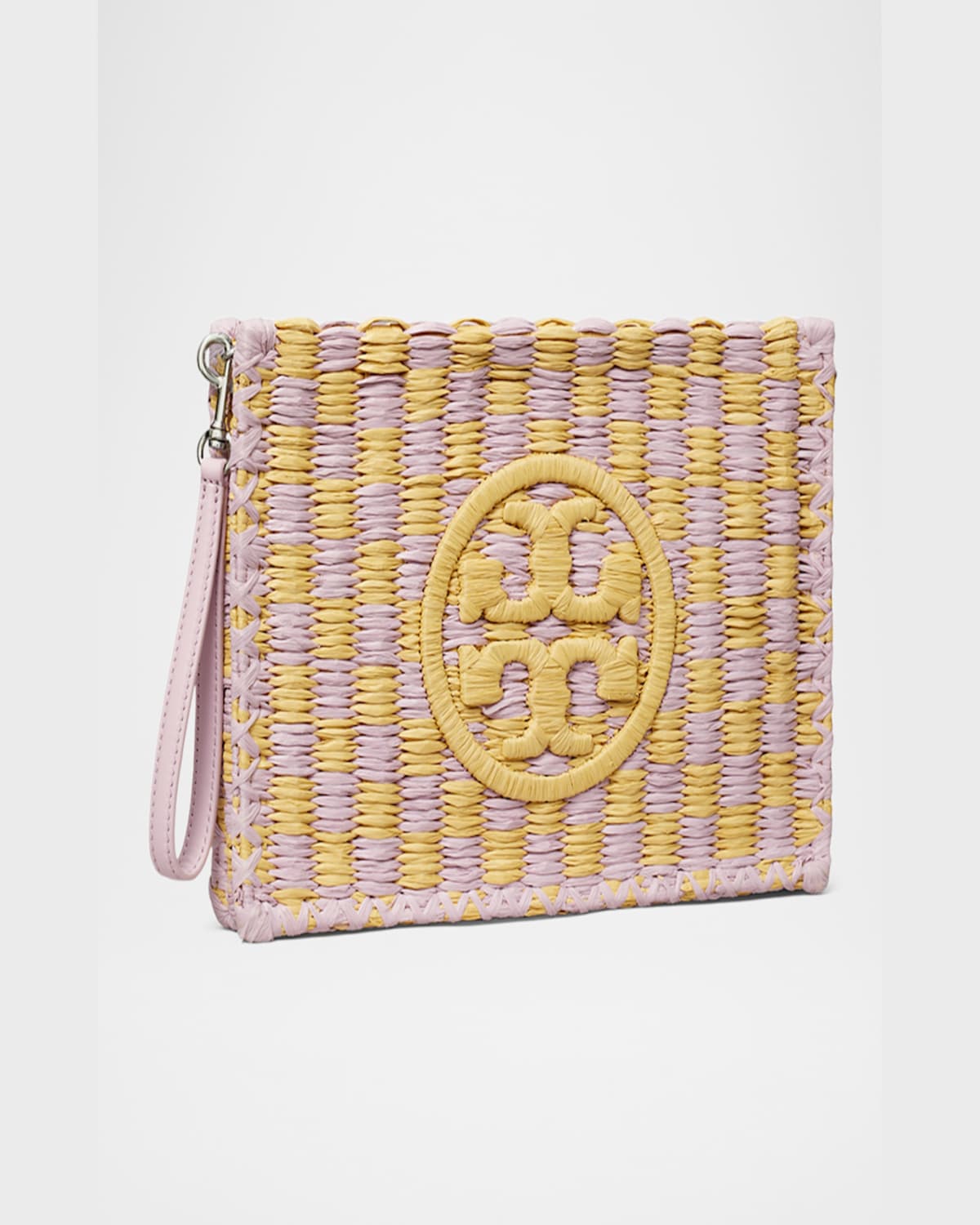 Tory Burch Ella Hand-crocheted Pouch In Pale Purple