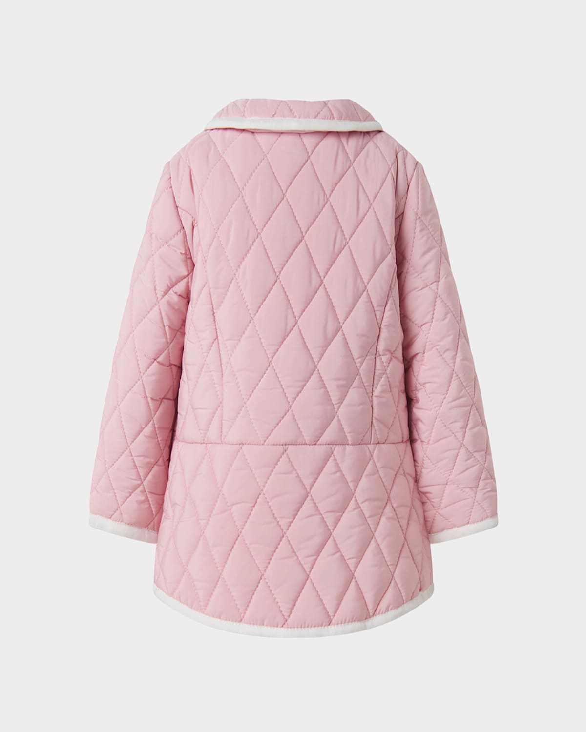 Shop Rachel Riley Girl's Two-tone Quilted Jacket In Pink