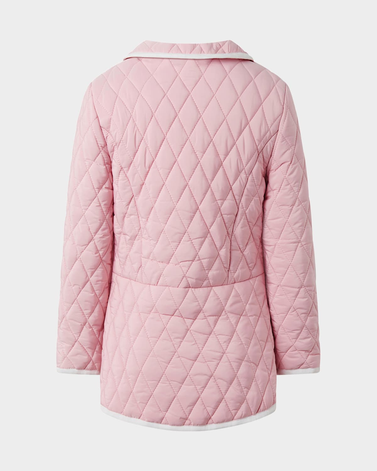 Shop Rachel Riley Girl's Two-tone Quilted Jacket In Pink