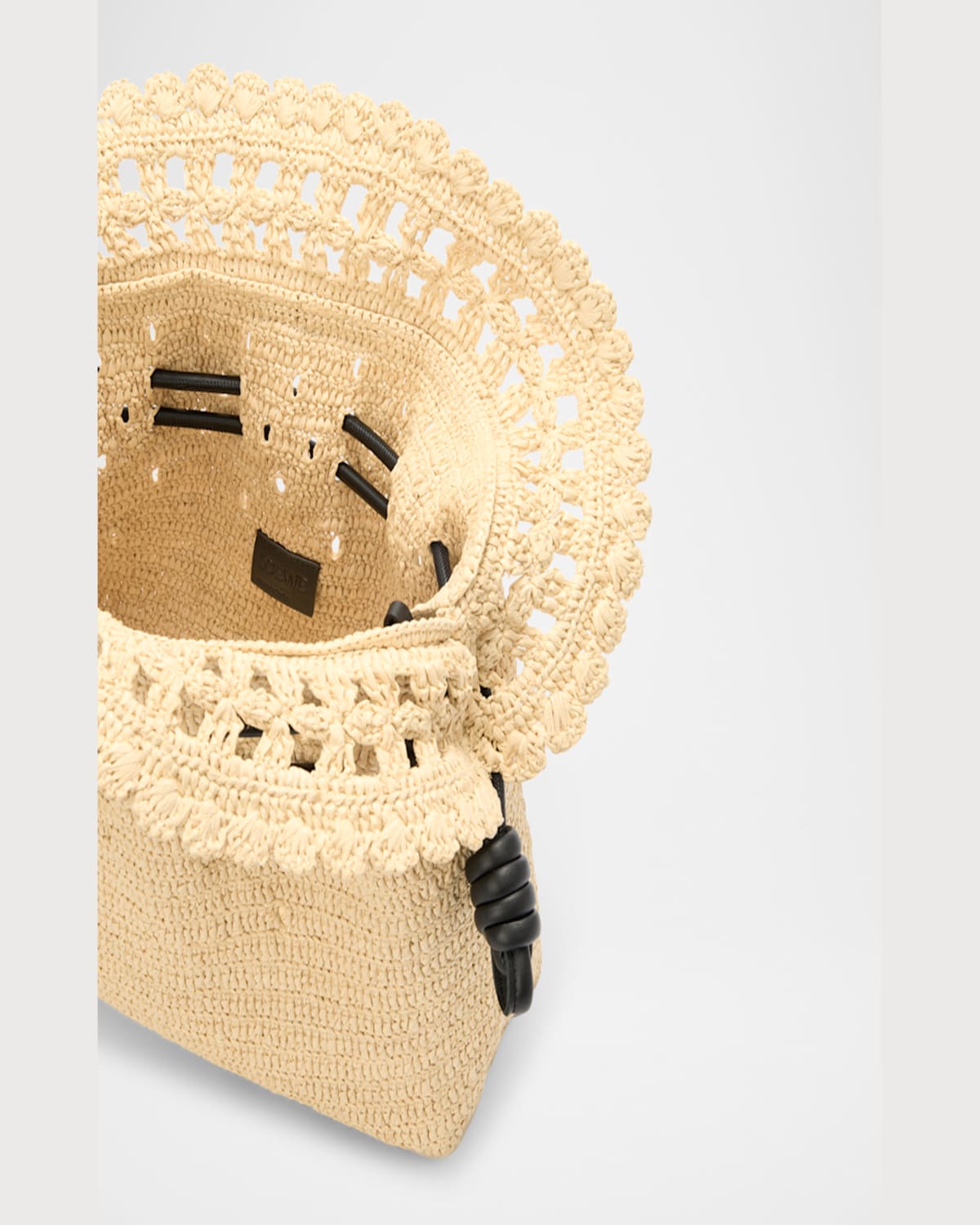 Shop Loewe X Paula's Ibiza Flamenco Medium Ruffled Clutch Bag In Raffia
