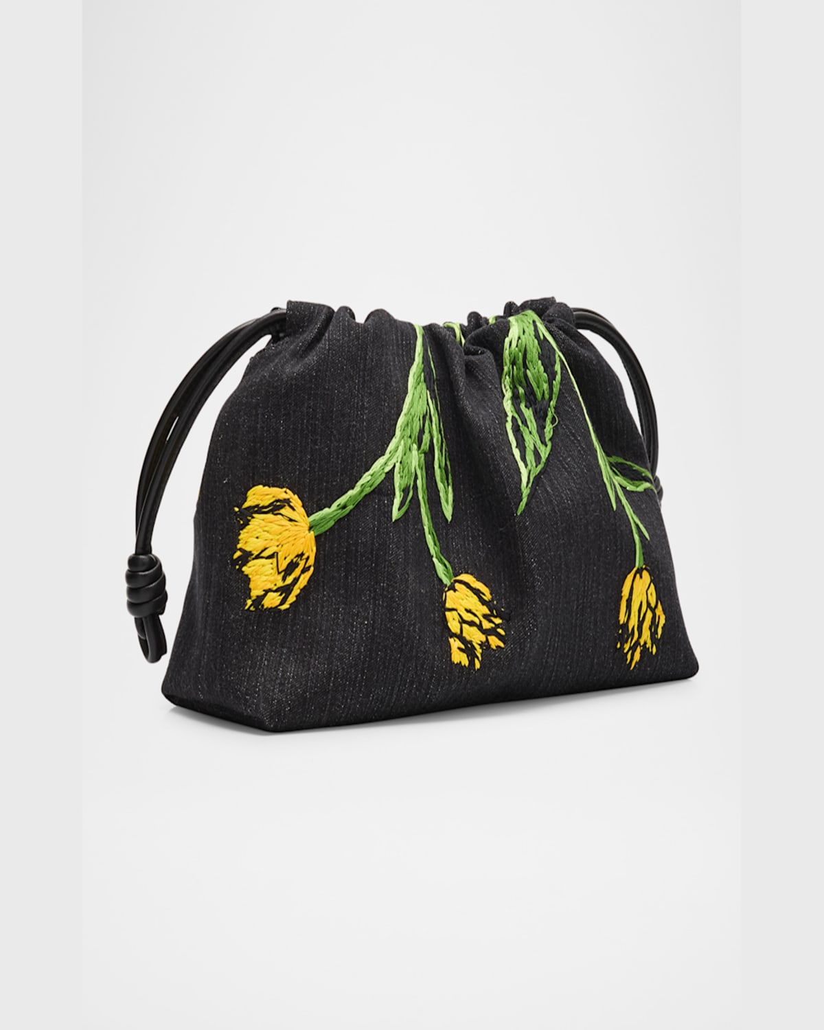 LOEWE FLAMENCO MEDIUM SHOULDER BAG IN TULIPS DENIM 