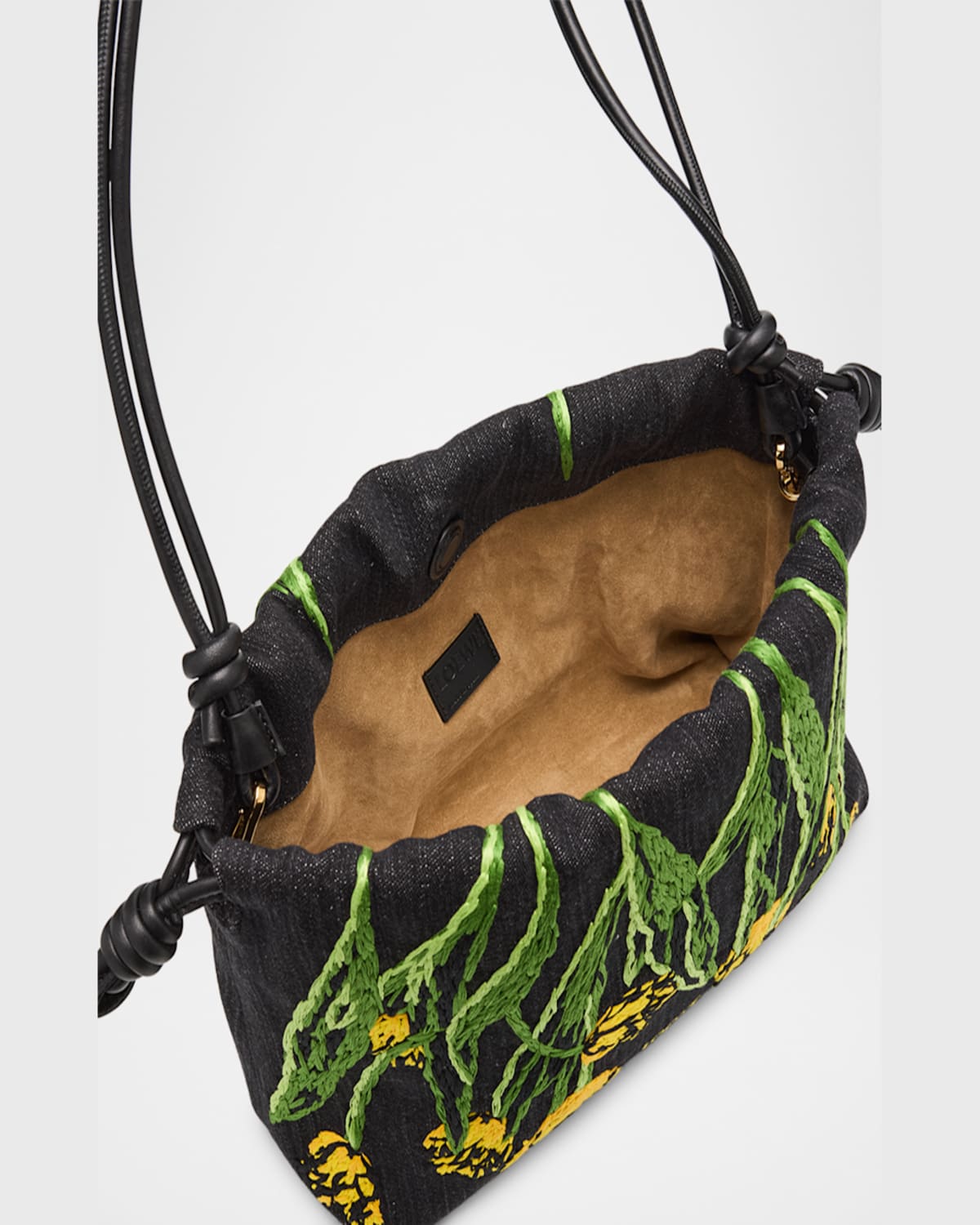 LOEWE FLAMENCO MEDIUM SHOULDER BAG IN TULIPS DENIM 