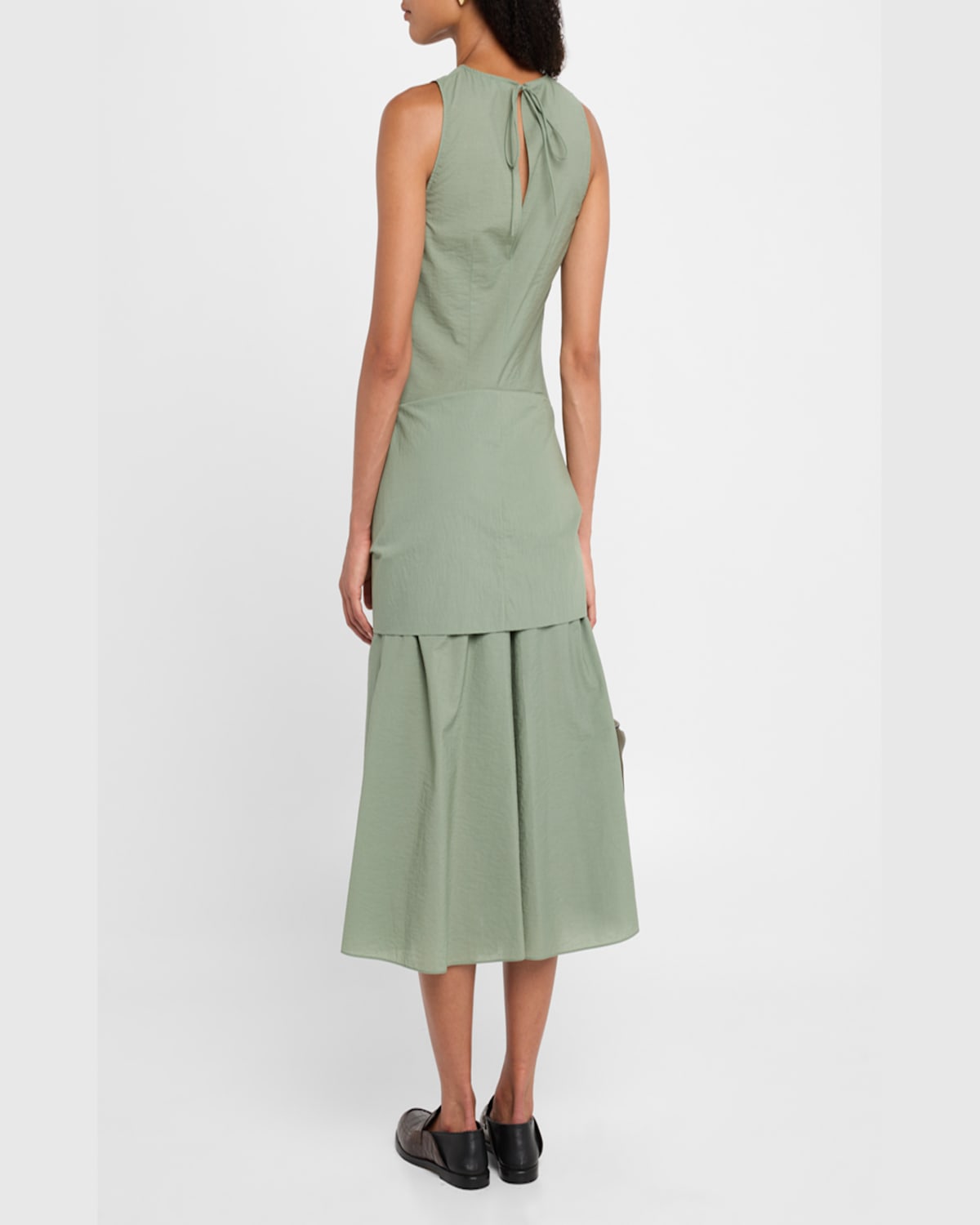 Loewe Draped Tie-waist Midi Dress