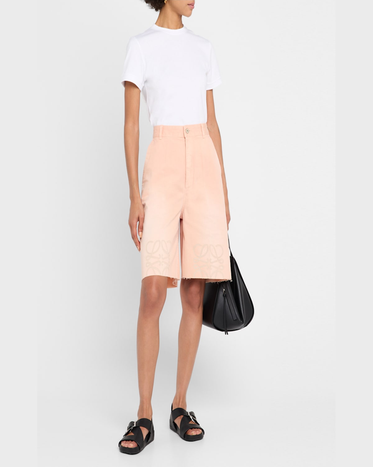 Loewe Anagram Openwork Lace T-shirt