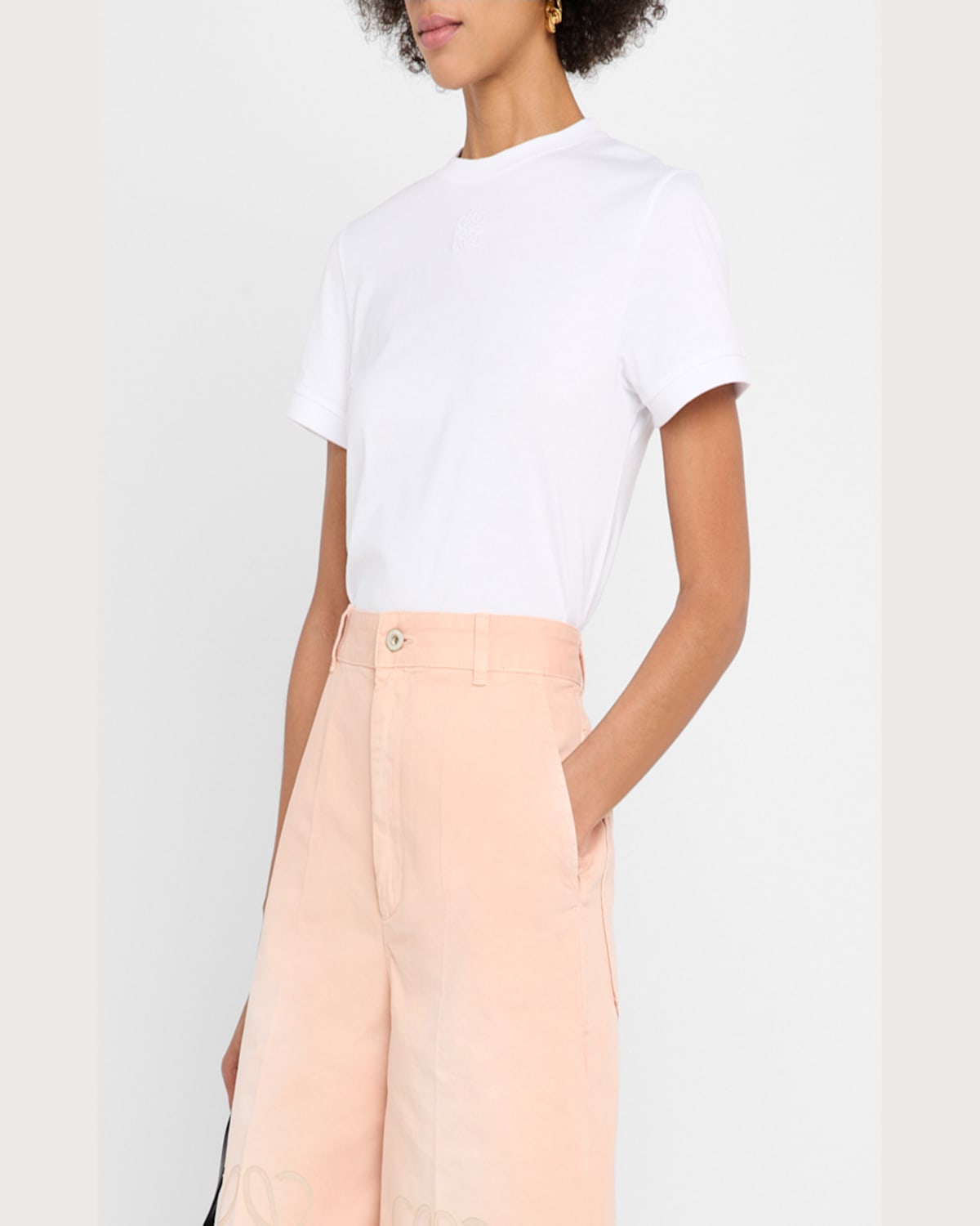 Loewe Anagram Openwork Lace T-shirt