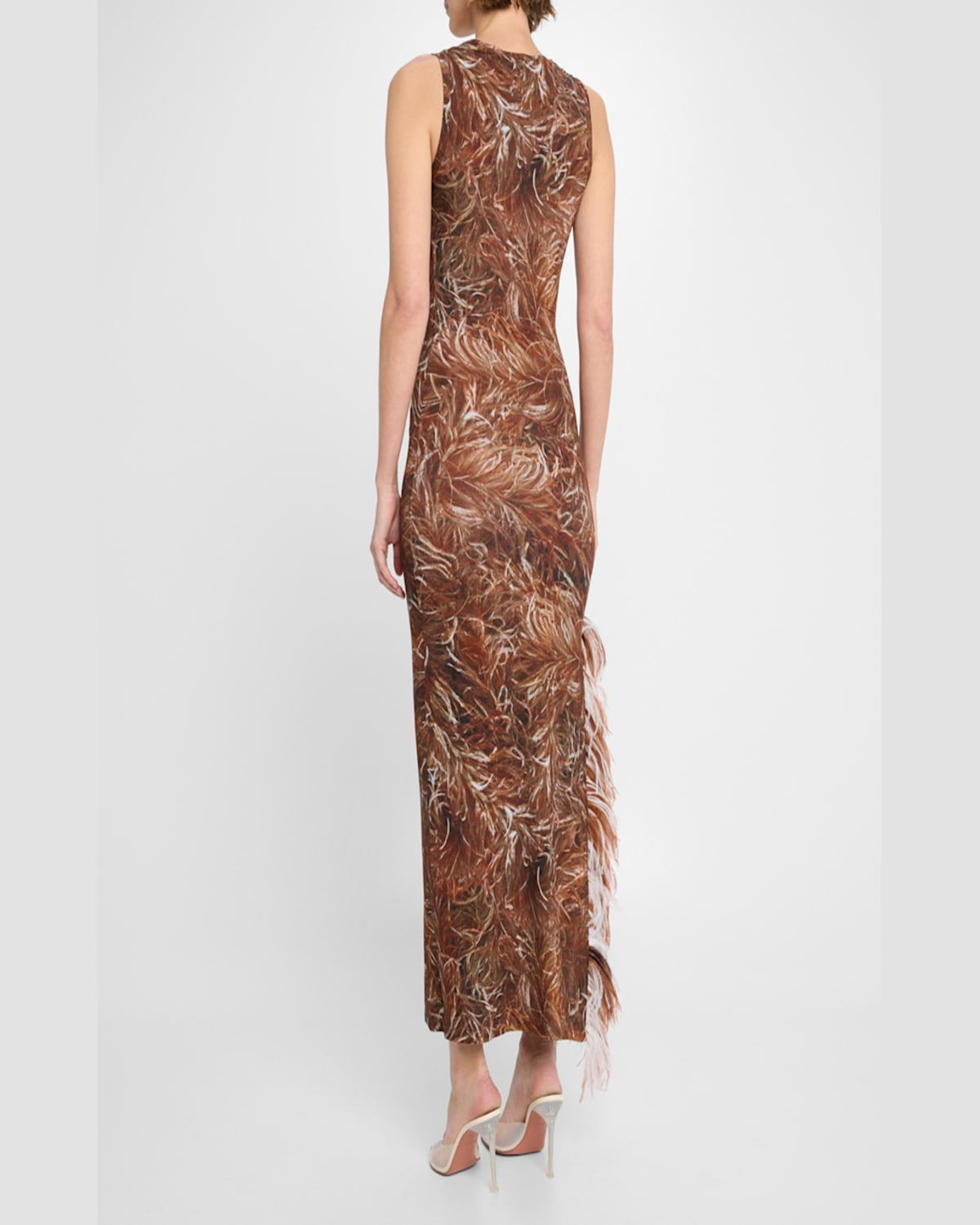 Loewe Feather Detail Tank Maxi Dress
