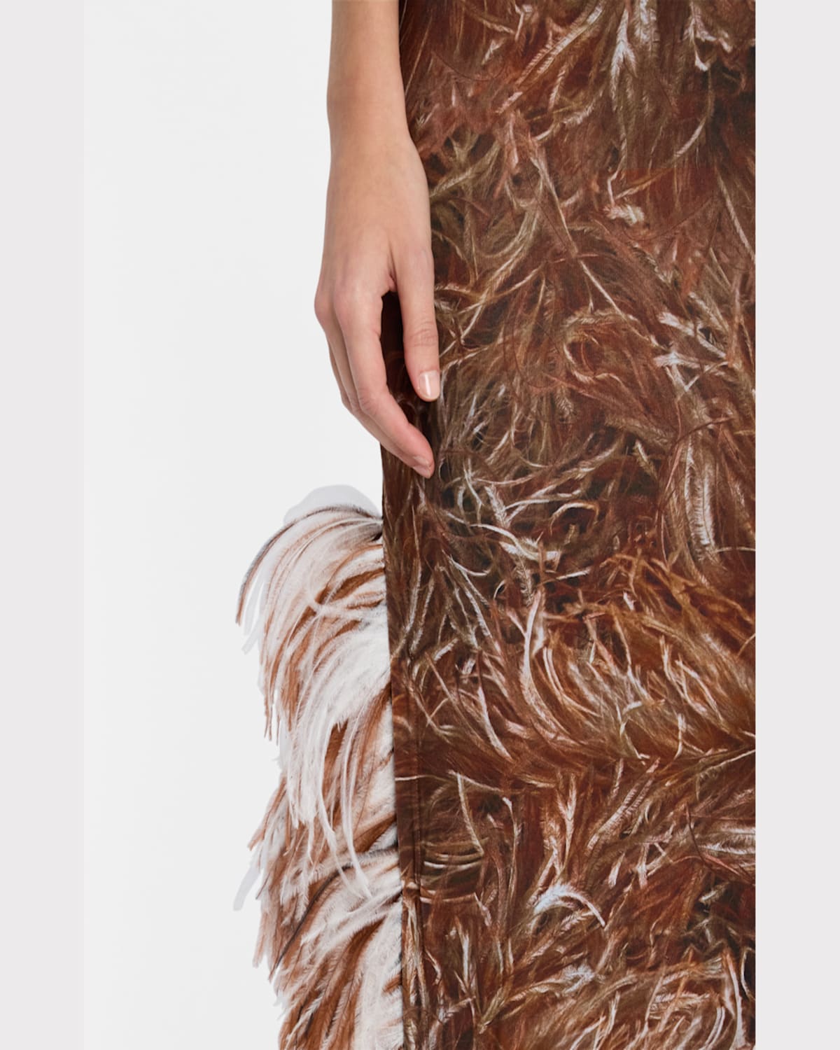 Loewe Feather Detail Tank Maxi Dress