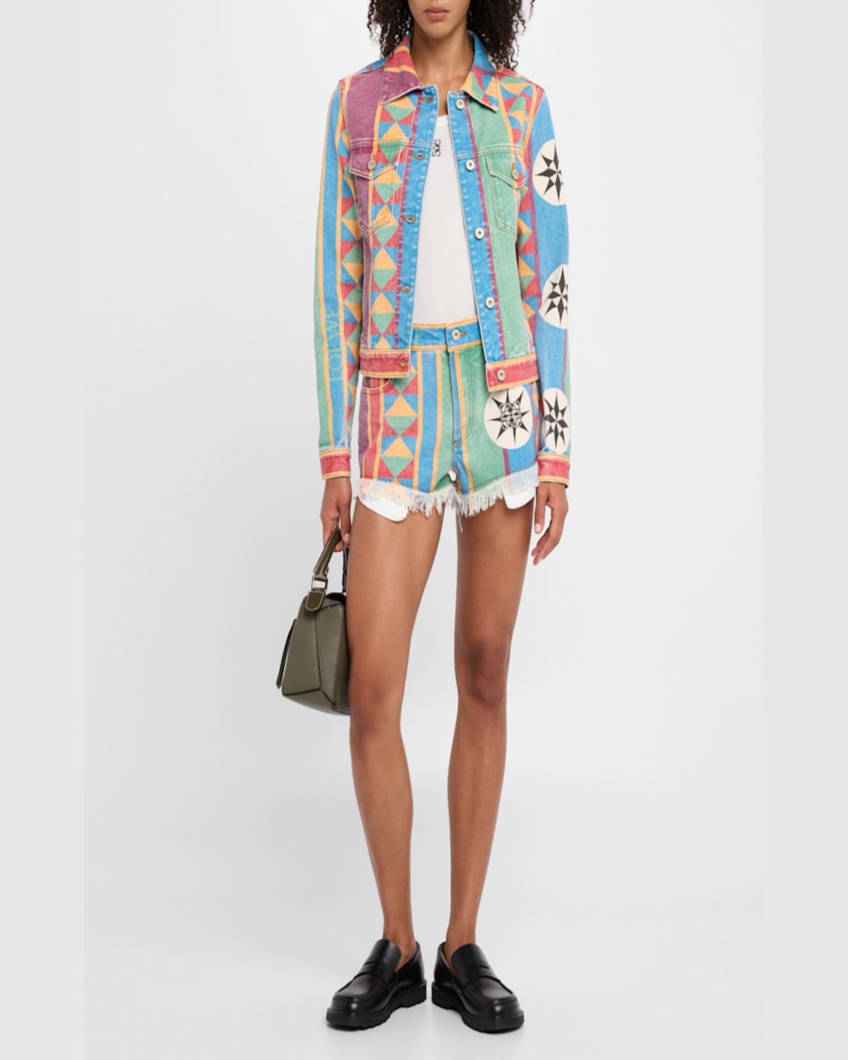 Loewe Anagram Geo Printed Denim Jacket