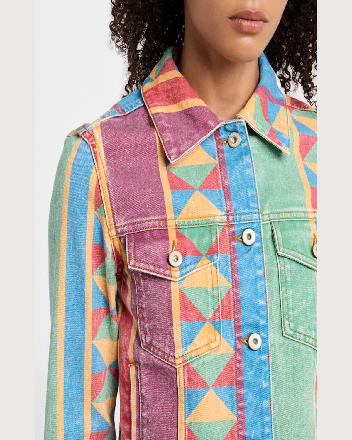 Loewe Anagram Geo Printed Denim Jacket