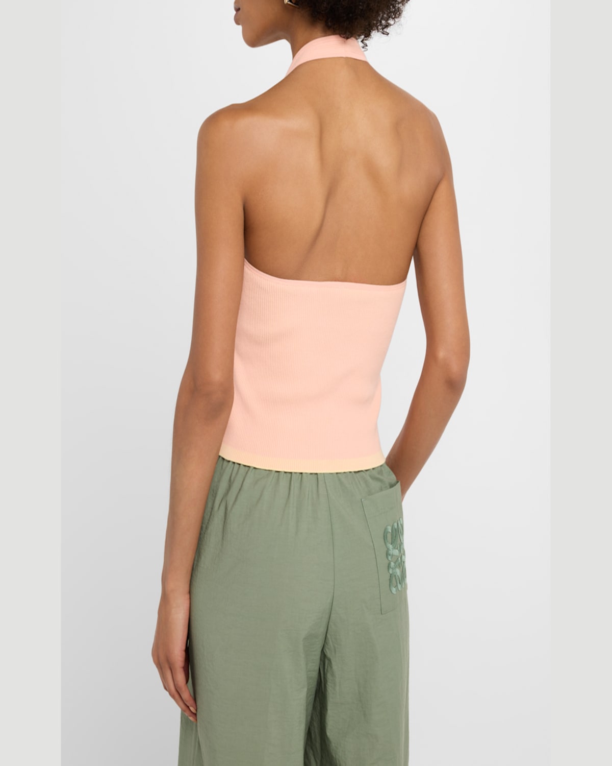 Loewe Anagram Tank Top In Cotton And Viscose In Pink
