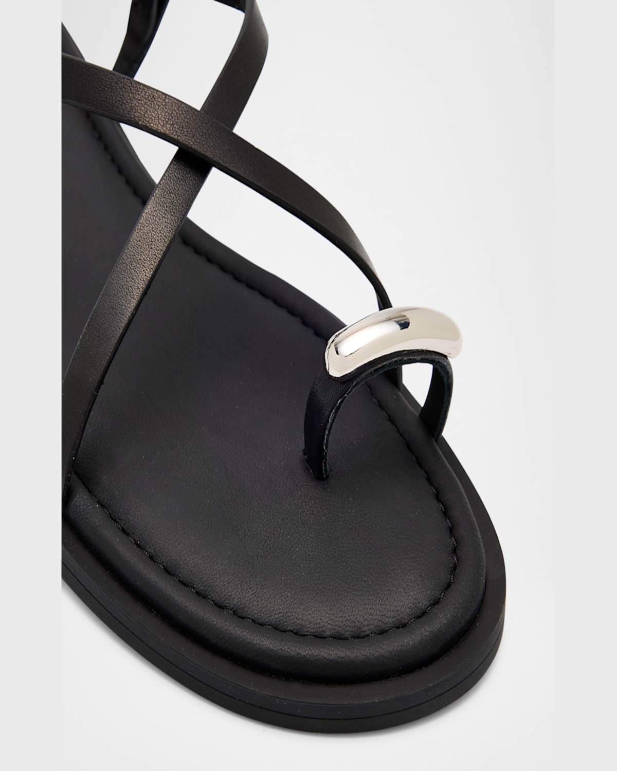 Rag & Bone Leather Geo Strappy Toe-ring Sandals