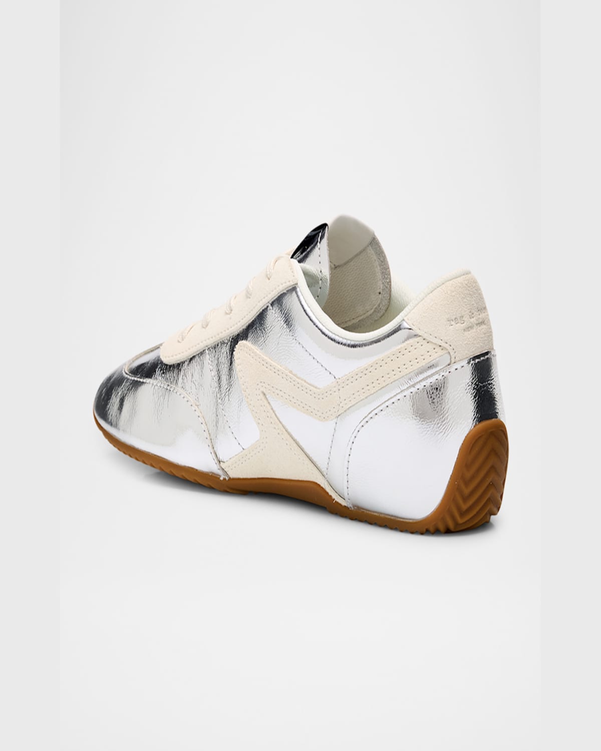 Rag & Bone Ultra Slim Metallic Leather Retro Runner Sneakers
