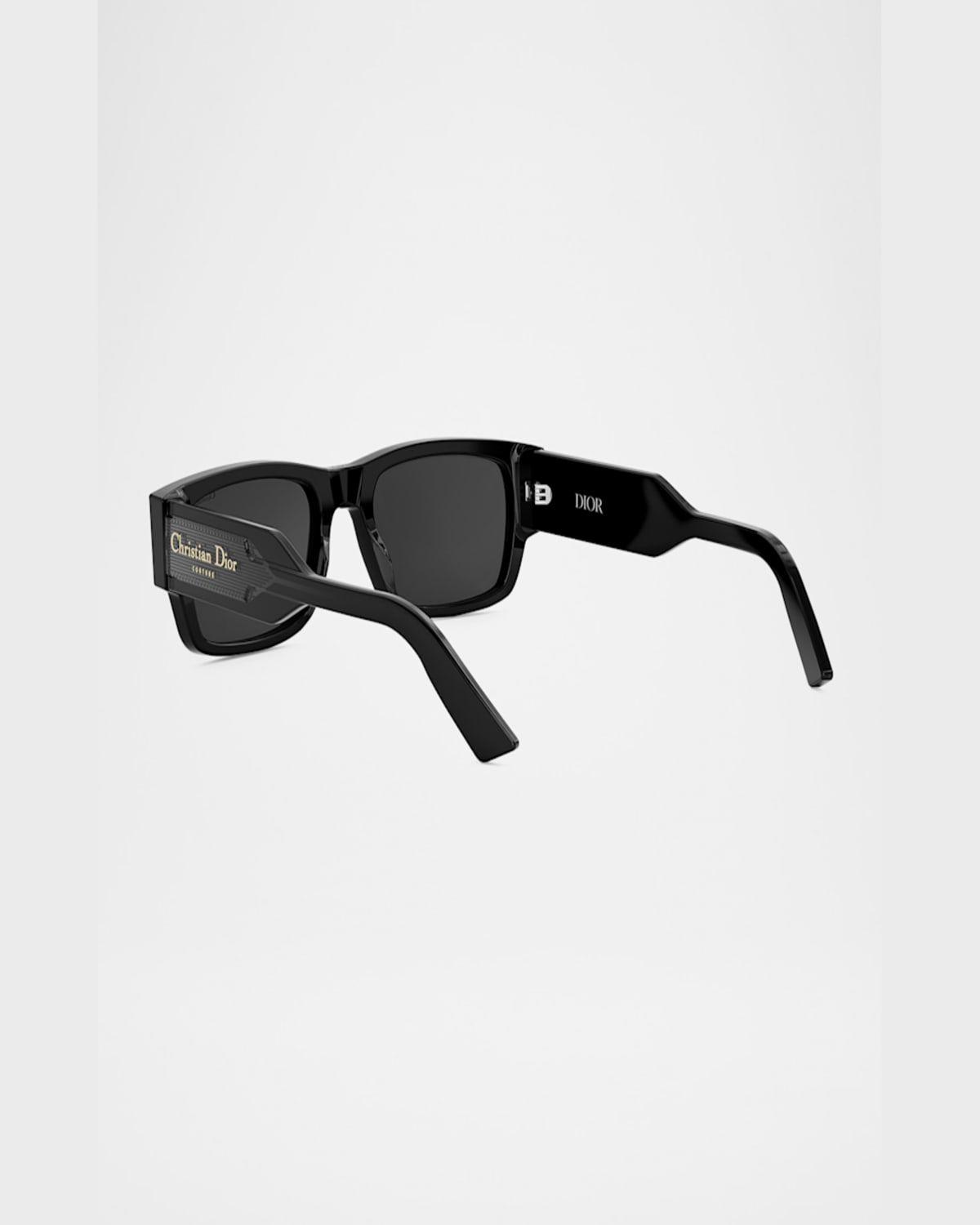Dior Men's Christian  Label Rectangle Acetate Sunglasses In Sblksmk