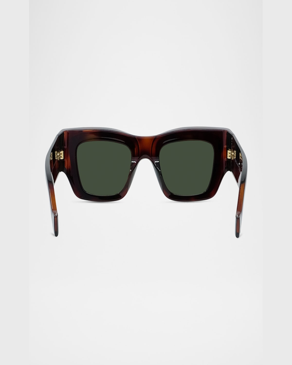 Loewe Signature Logo-print Square Sunglasses In Dark Havanagreen