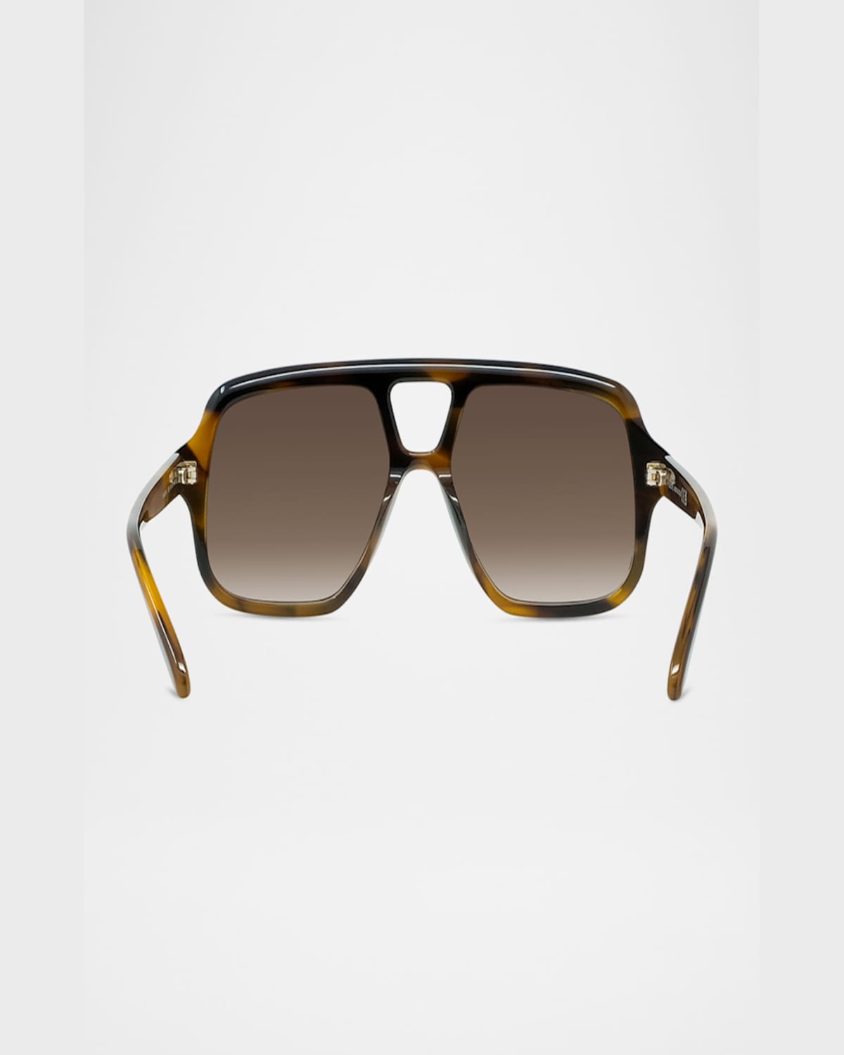 Loewe Slim Aviator Logo Sunglasses In Dark Havanagradient Brown