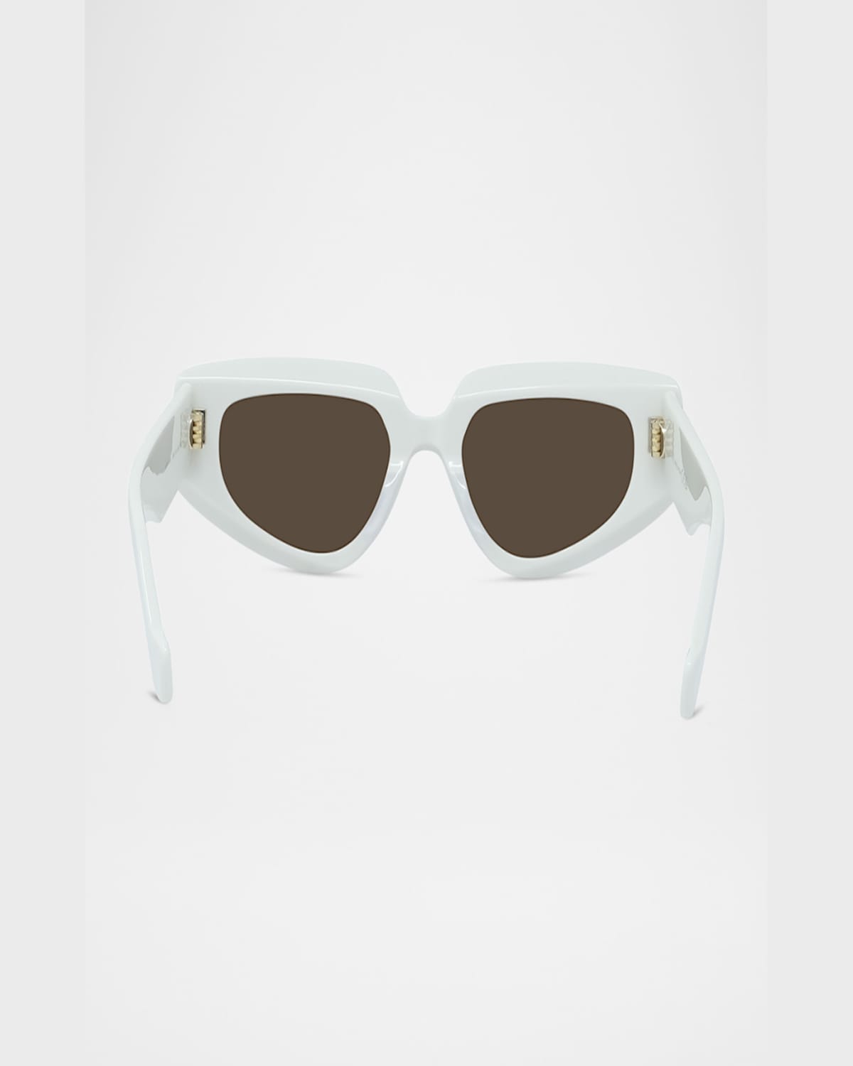 Loewe Anagram Geometric Acetate Sunglasses In Ivorybrown