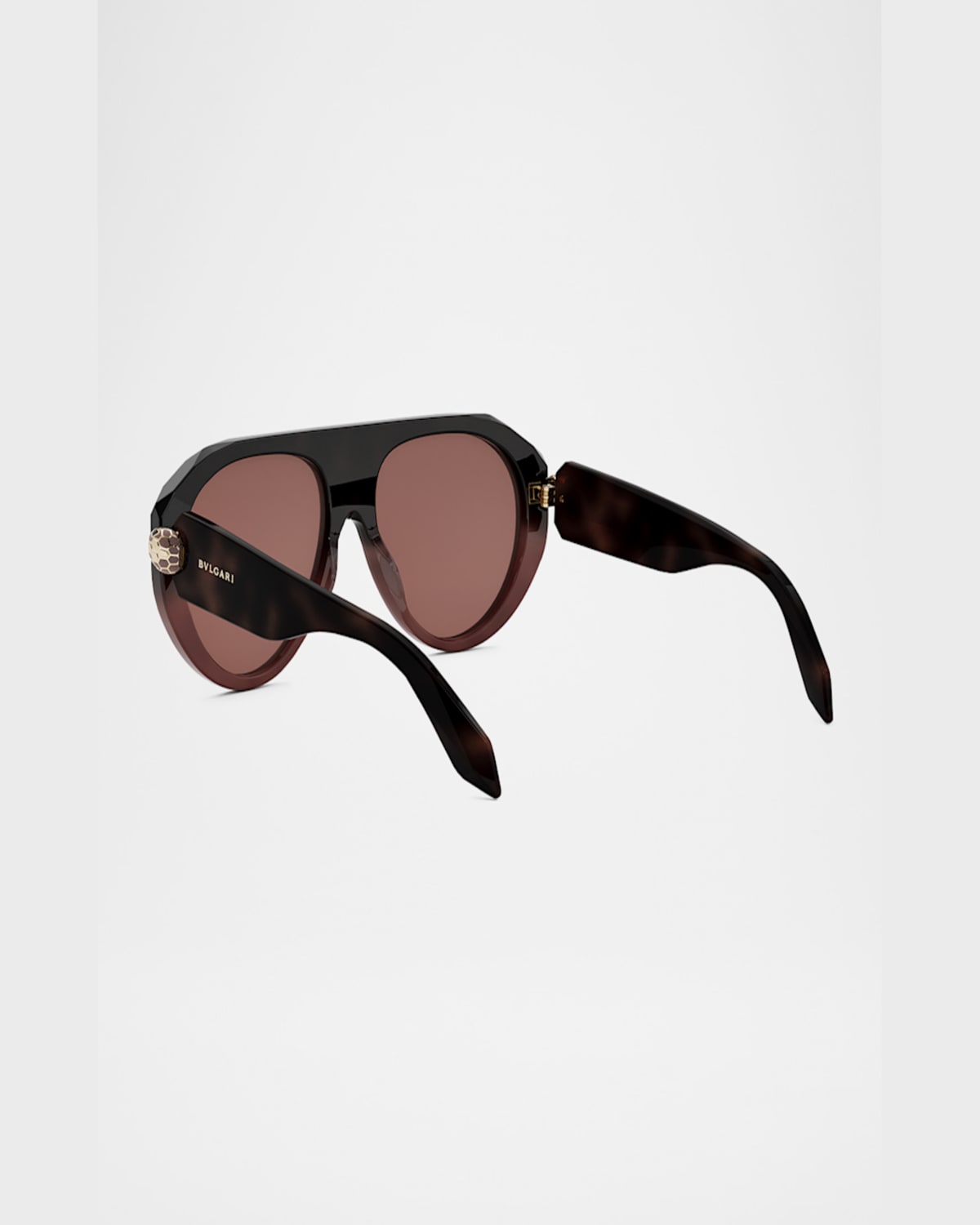 Bvlgari Serpenti Forever Acetate Aviator Sunglasses In Brown