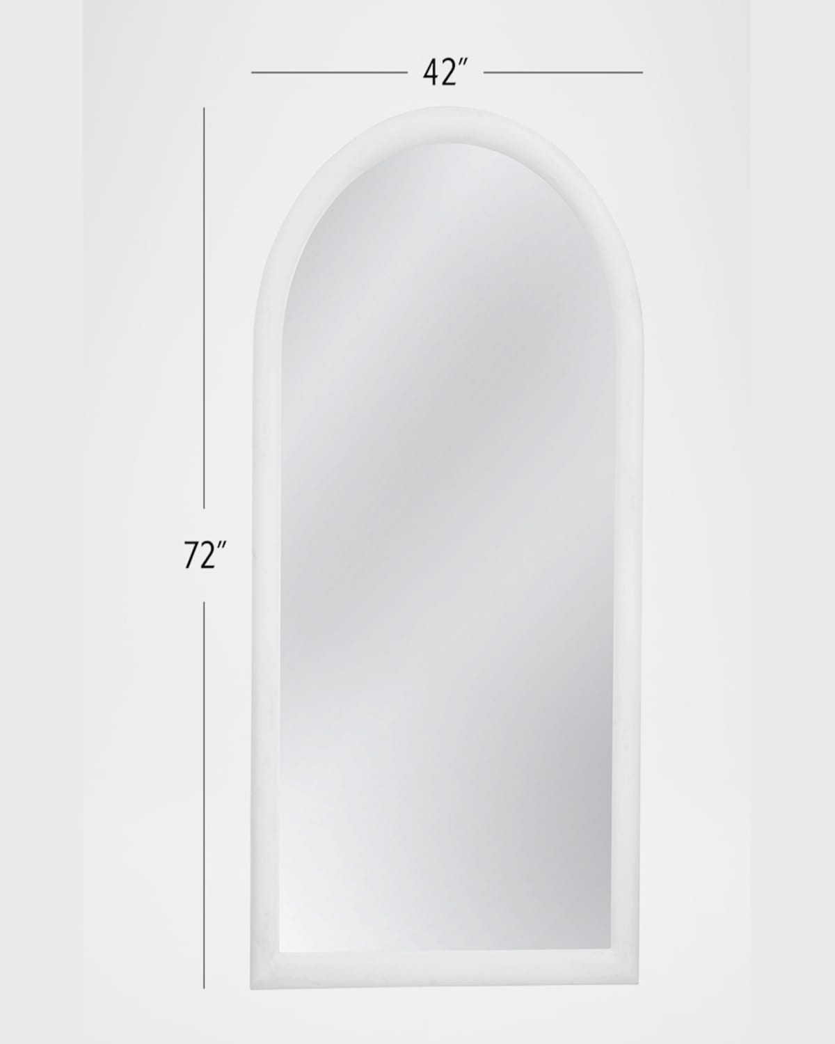 Katherine Noble By Bmc Vega 72" Floor Mirror In Matte White