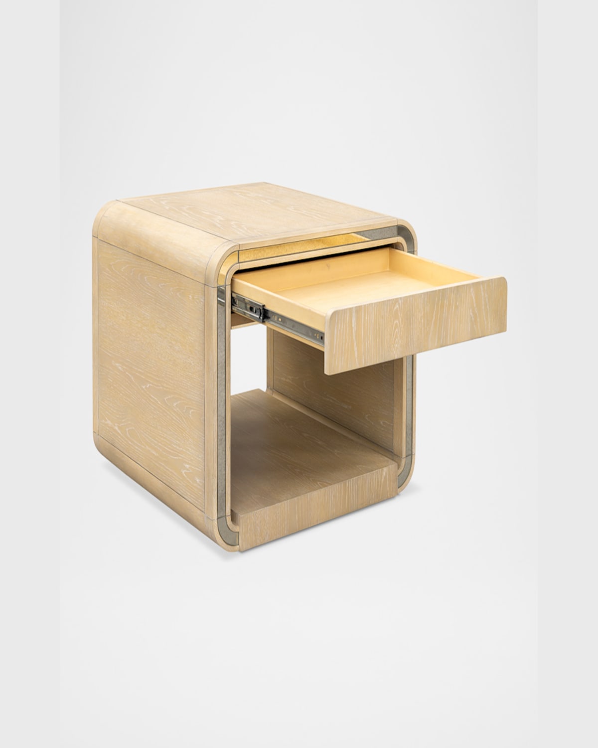 Katherine Noble By Bmc Damone End Table In  Blonde Oak