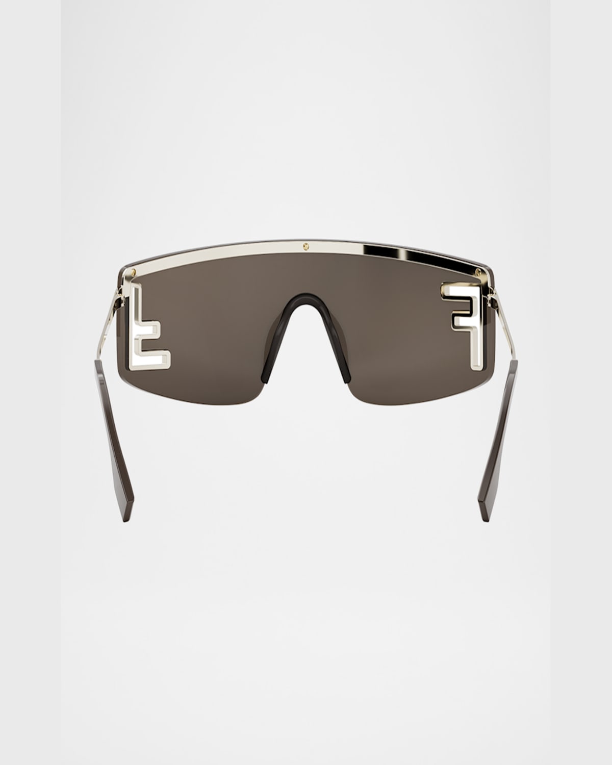 Fendi Sport Wrap Around Sunglasses In Gold Brown Mirror