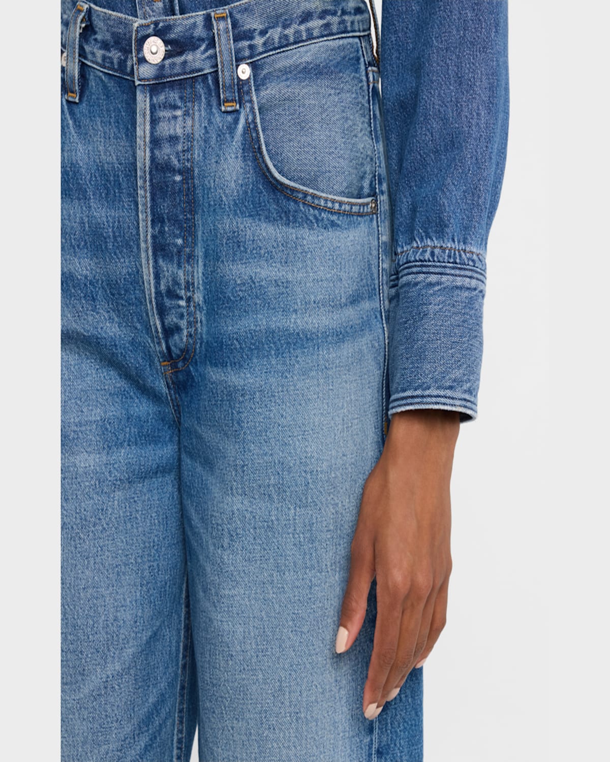 Good Work By Argent X Citizens Of Humanity Ayla Baggy Straight-leg Cotton Denim Jeans