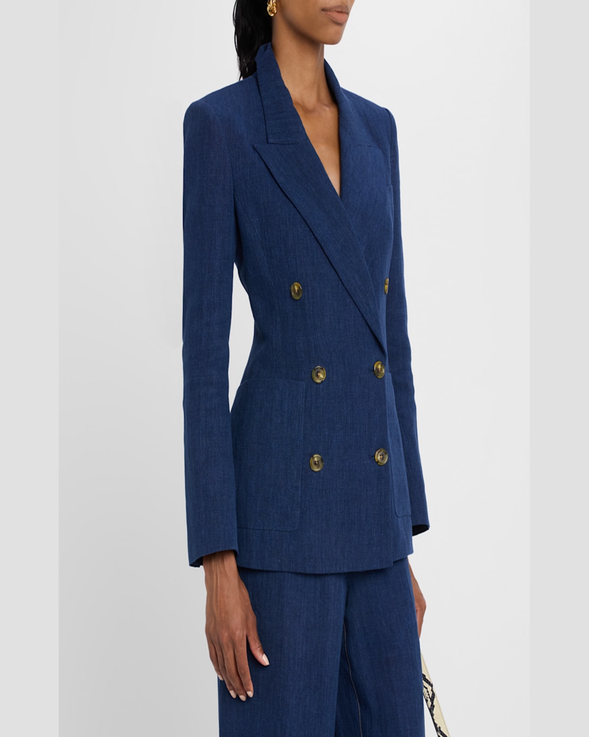Good Work By Argent X Citizens Of Humanity Chelsea Double-breasted Linen Blazer