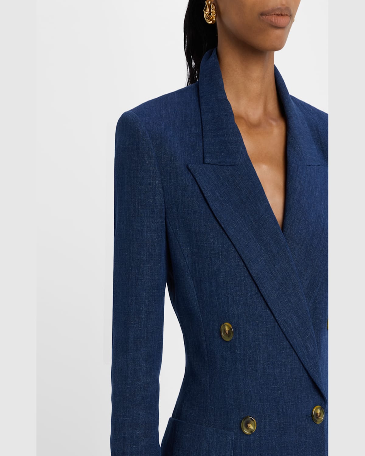 Good Work By Argent X Citizens Of Humanity Chelsea Double-breasted Linen Blazer
