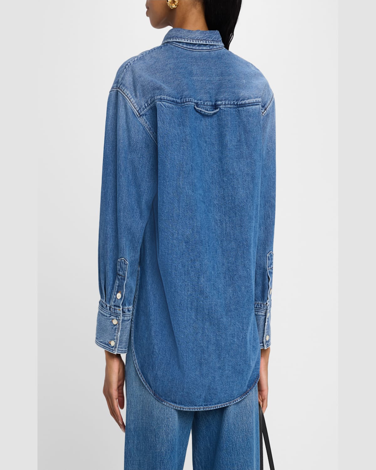 Good Work By Argent X Citizens Of Humanity Harris Button-down Cotton Denim Shirt
