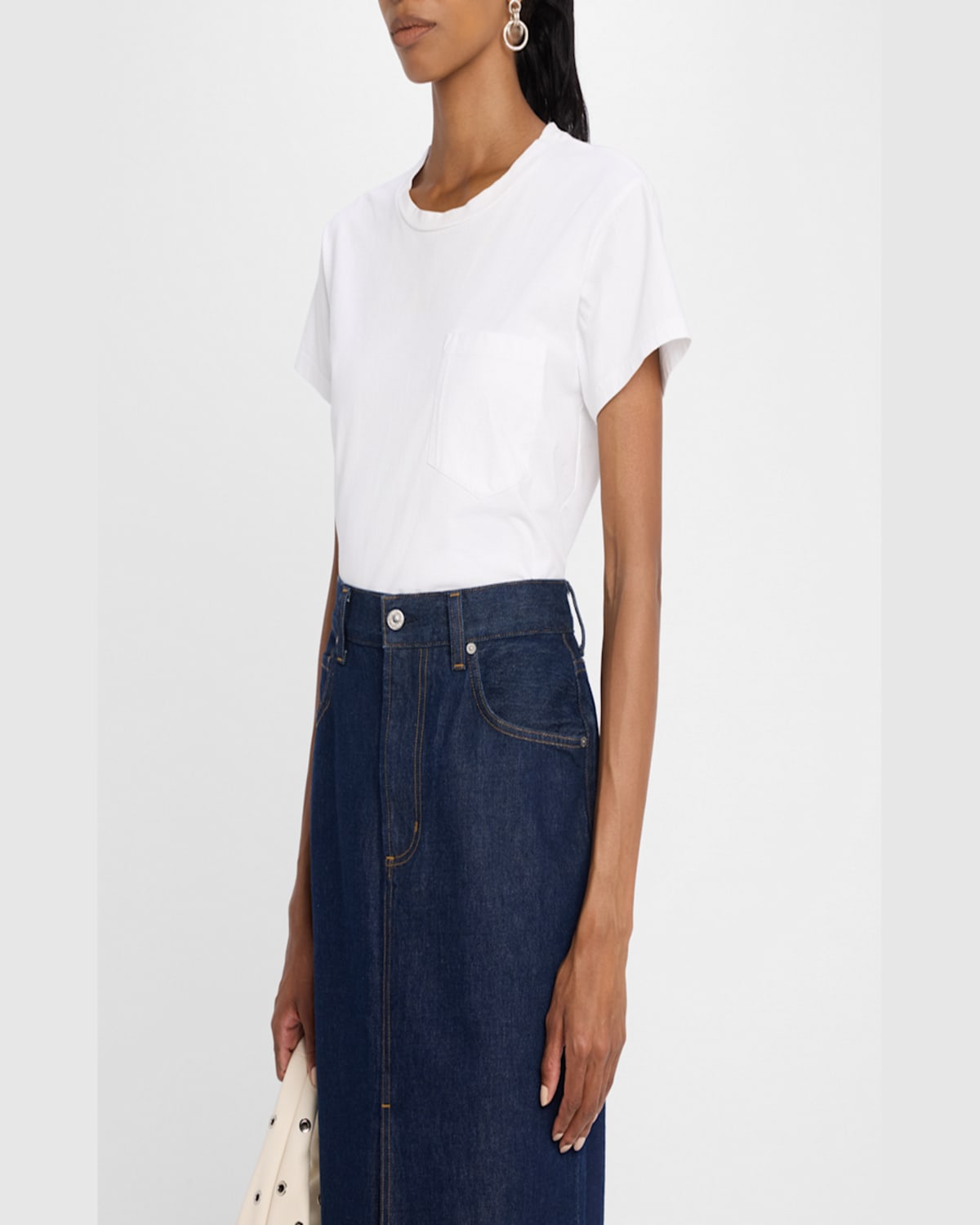 Good Work By Argent X Citizens Of Humanity Maybelle Crewneck Cotton Tee