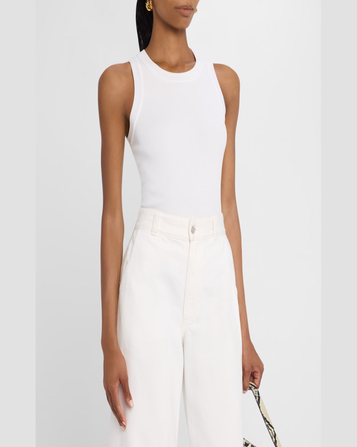 Good Work By Argent X Citizens Of Humanity Isabel Crewneck Rib Knit Tank
