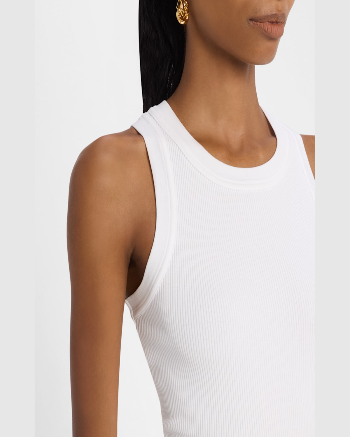 Good Work By Argent X Citizens Of Humanity Isabel Crewneck Rib Knit Tank
