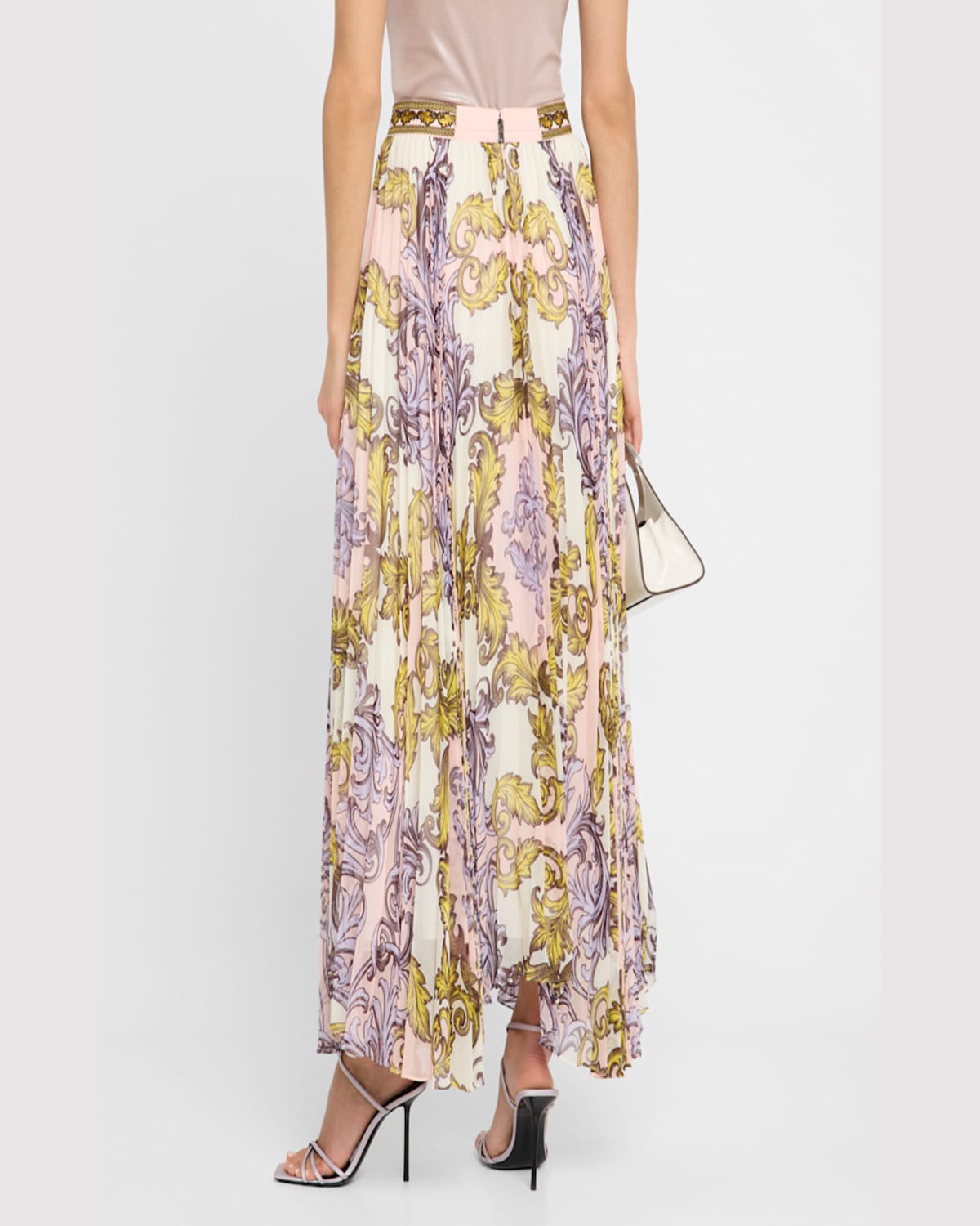 Alice And Olivia Acanthus Print Maxi Skirt In Day Dreamer