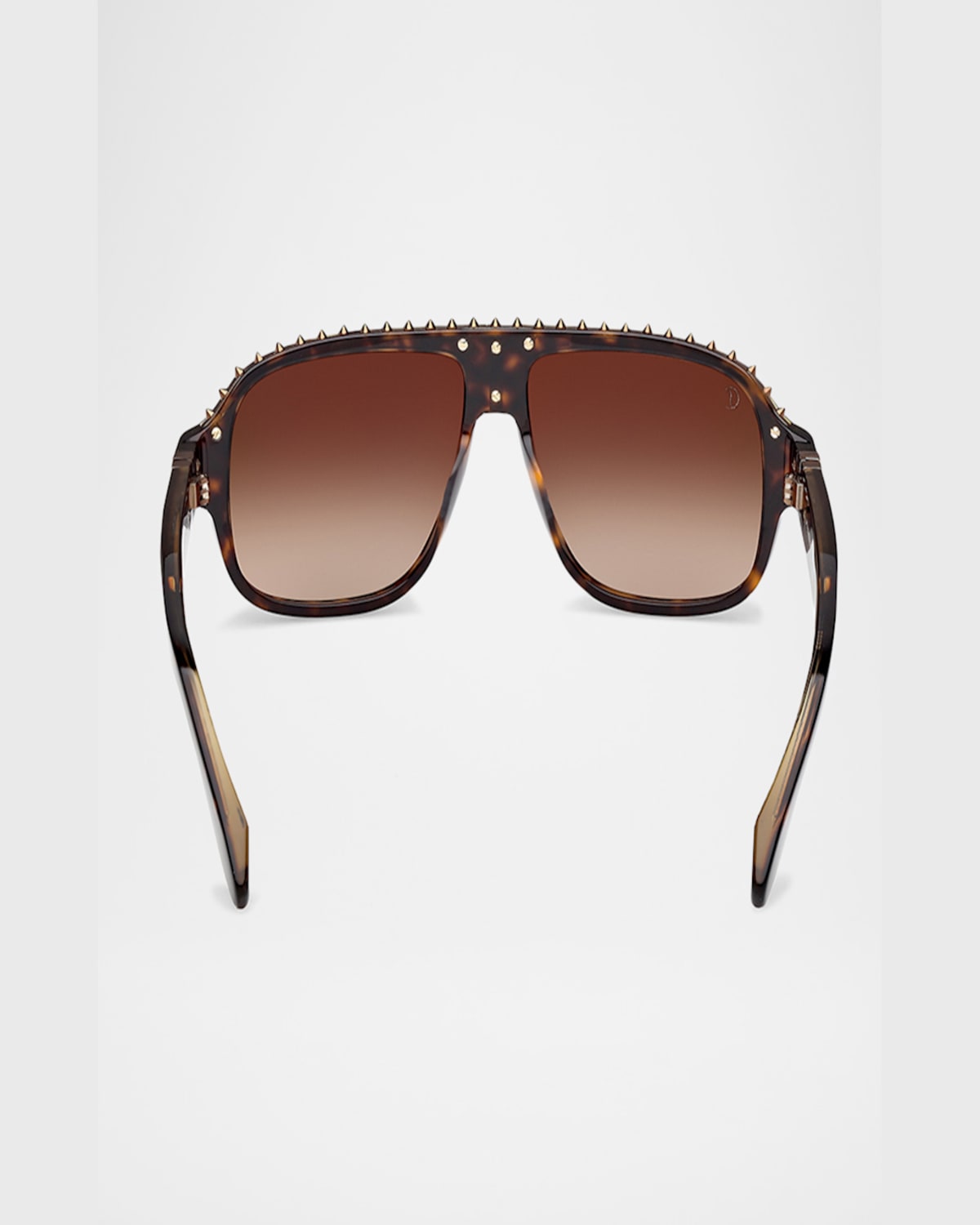 Christian Louboutin Men's Lb0005m Acetate Aviator Sunglasses In Classic Havana Shiny Bronze Brown Gradient Lens