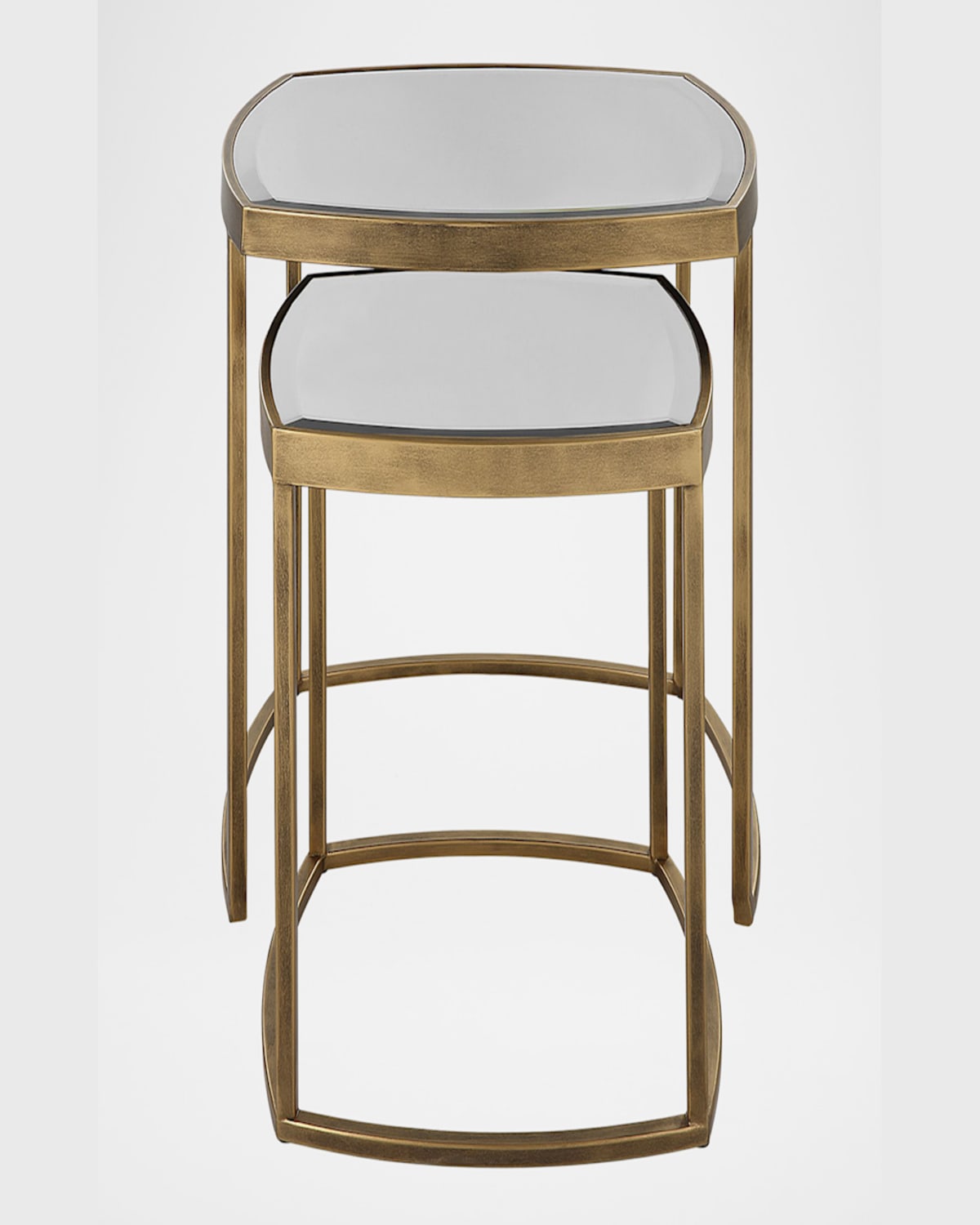 The Uttermost Co Vista Nesting Tables, Set Of 2 In Antique Gold