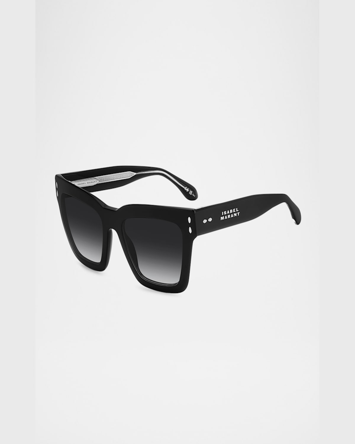 Isabel Marant Gradient Square Acetate Sunglasses In Black