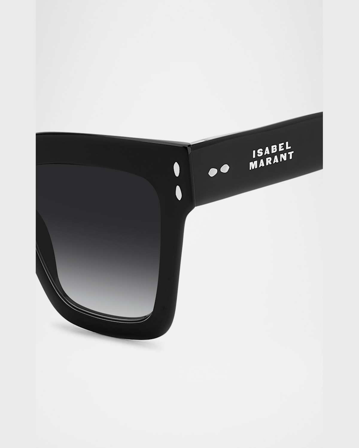 Isabel Marant Gradient Square Acetate Sunglasses In Black