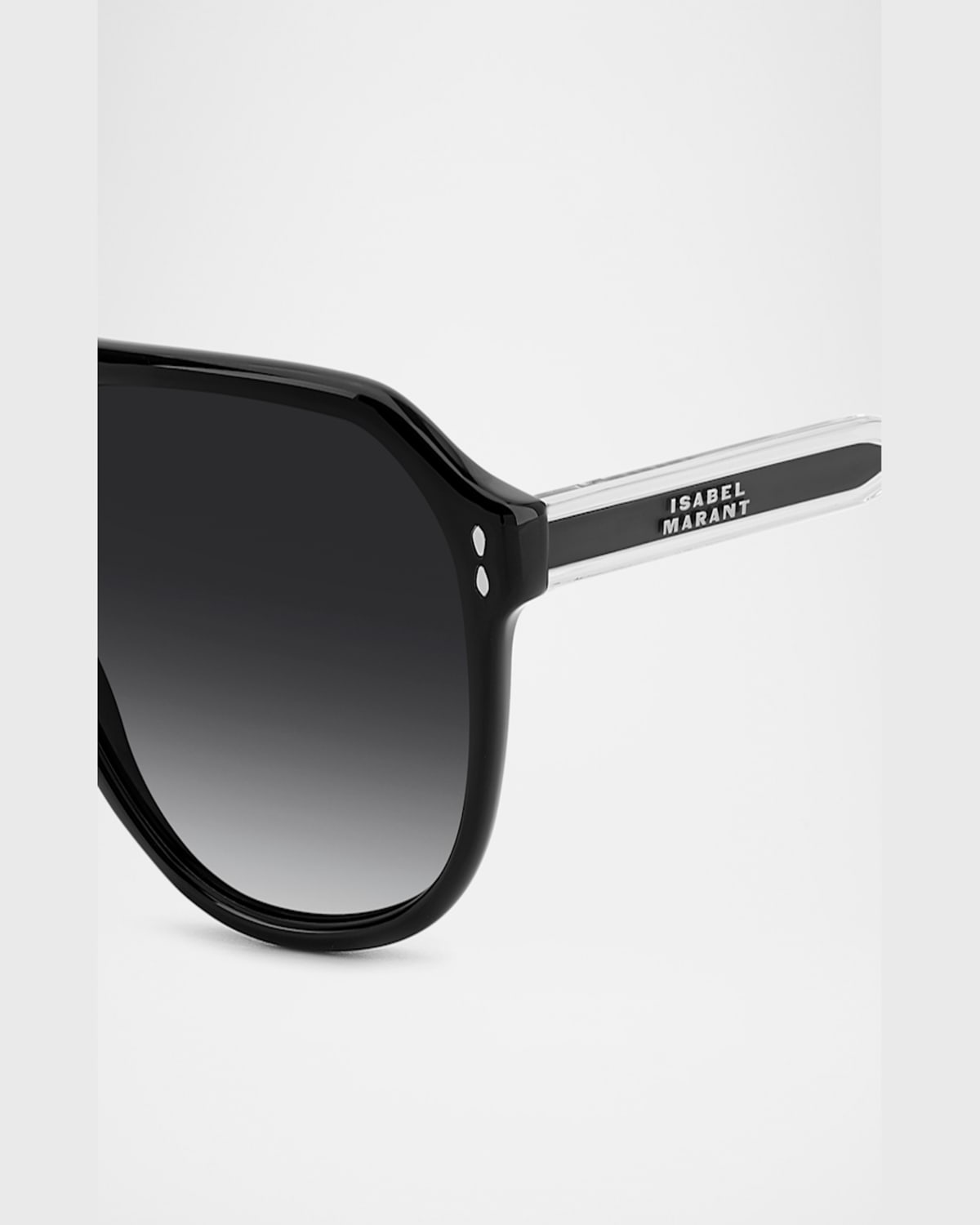 Isabel Marant Acetate Aviator Sunglasses In Black