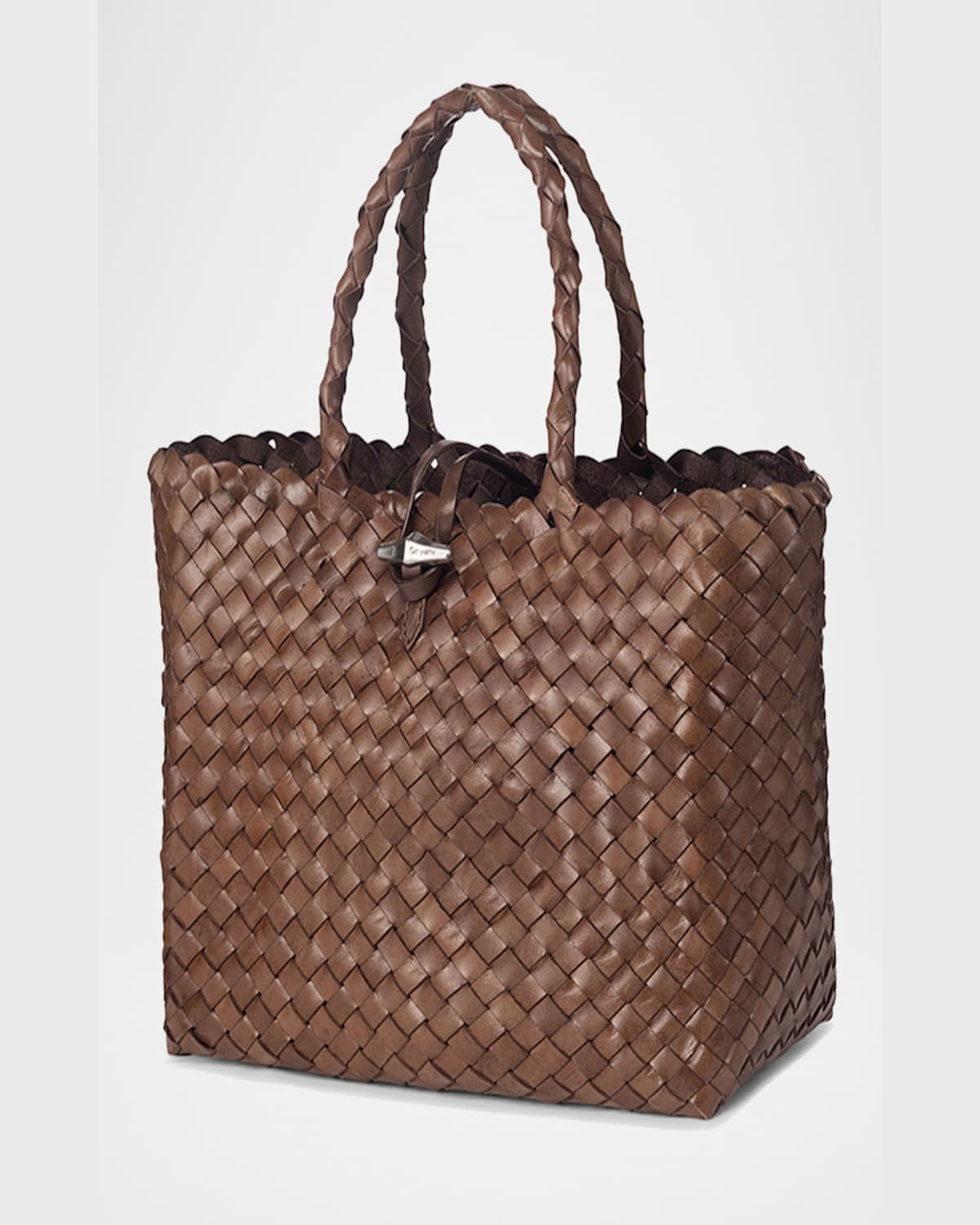 ORYANY KAYLA WOVEN LEATHER TOTE BAG 