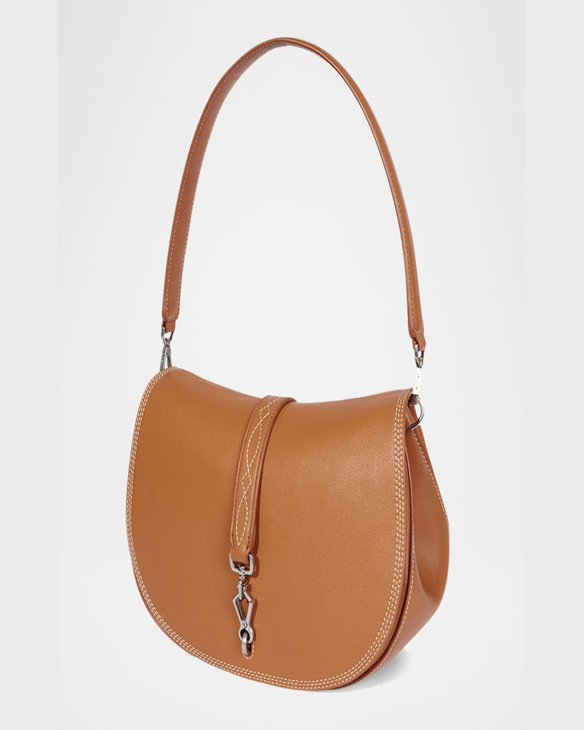 Shop Oryany Kech Western Stitch Leather Crossbody Bag In Tiki Tan