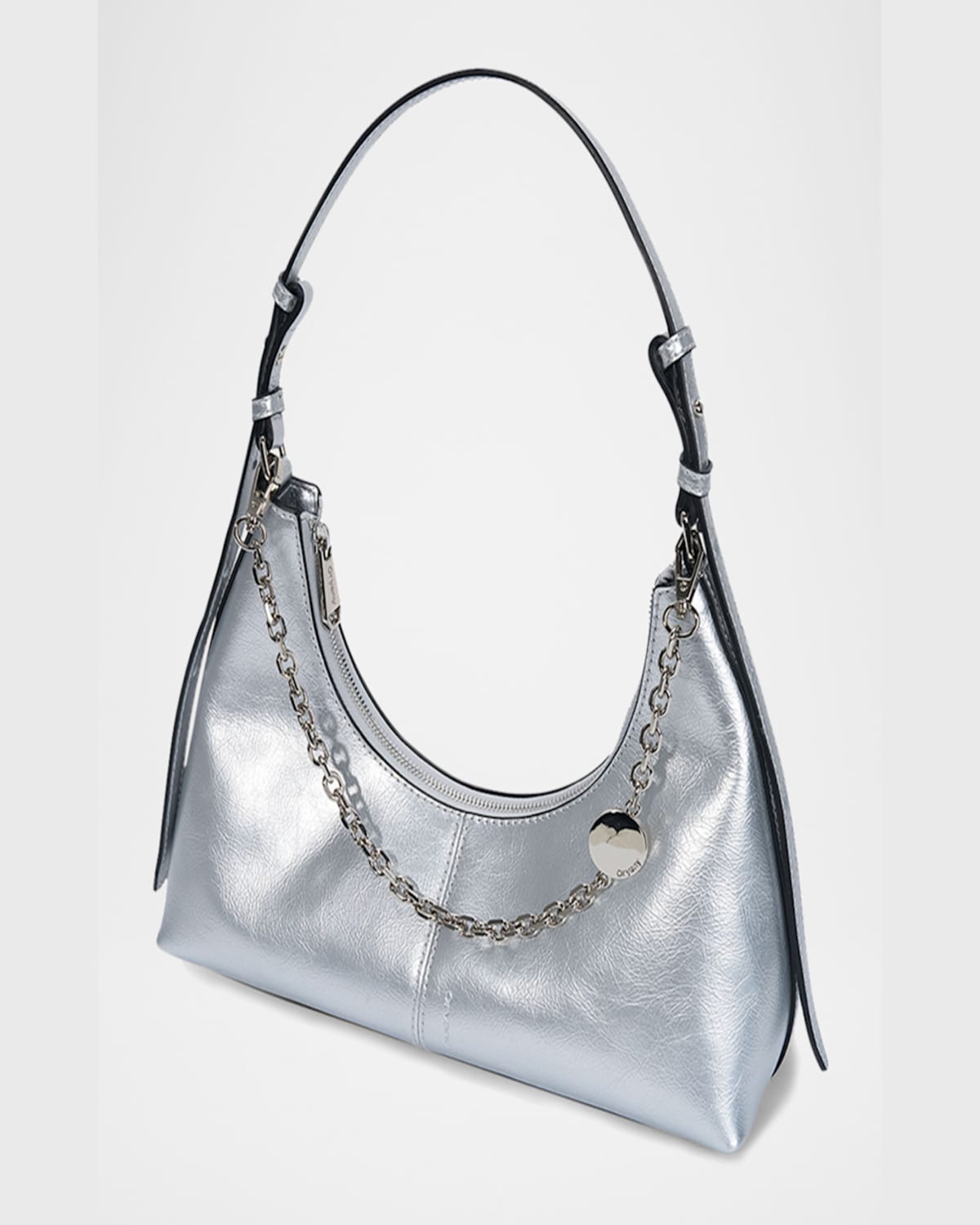 ORYANY MARRAKESH 25 METALLIC LEATHER SHOULDER BAG 