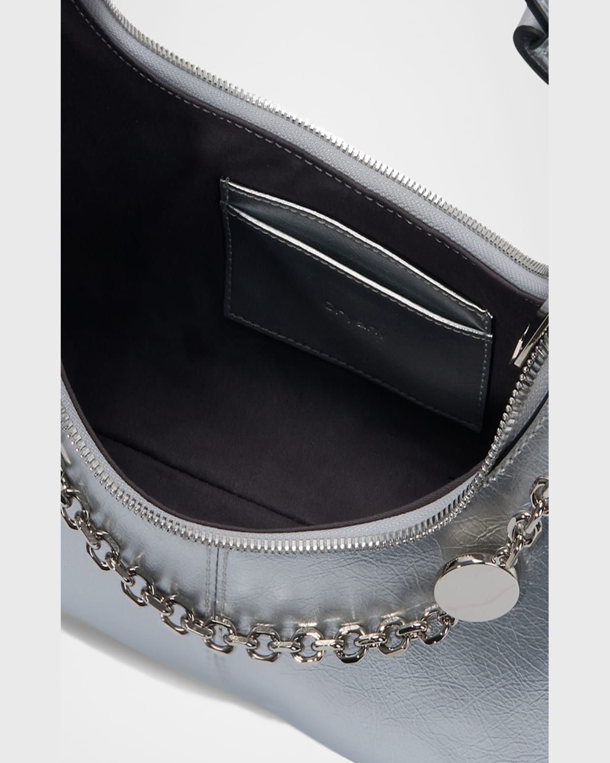 ORYANY MARRAKESH 25 METALLIC LEATHER SHOULDER BAG 