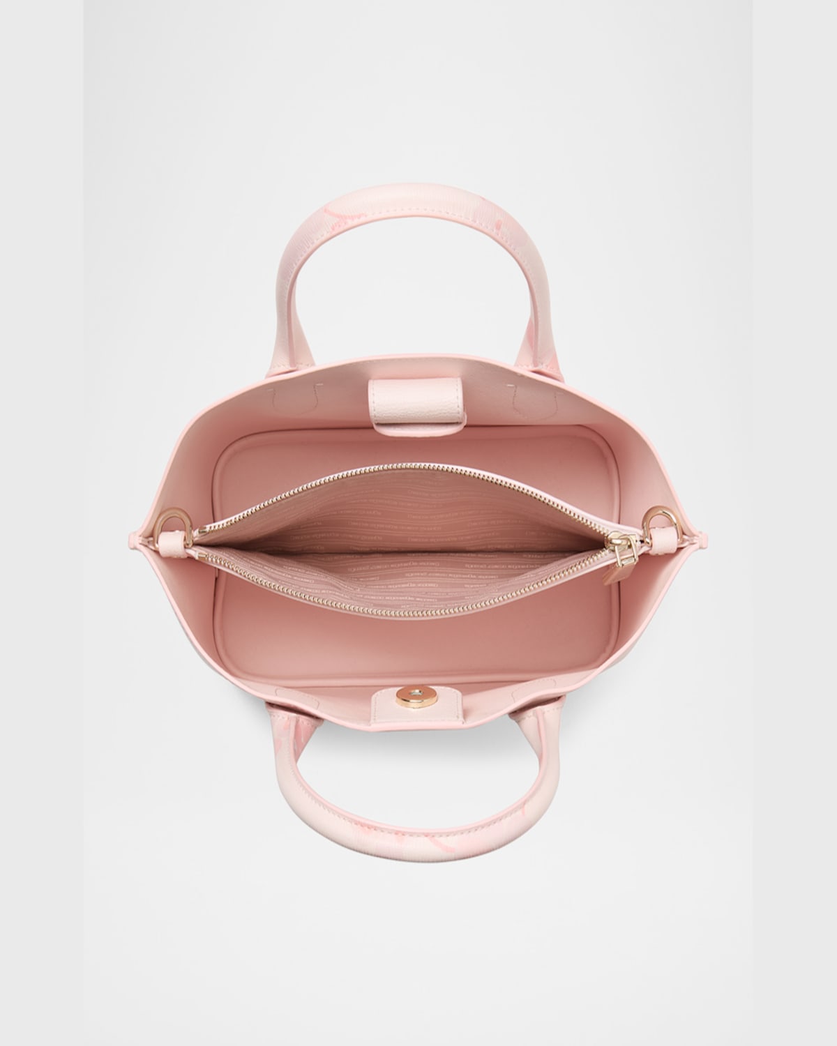 Kate Spade Suite Spring Pansies Leather Crossbody Tote Bag In Blush Cloud Multi