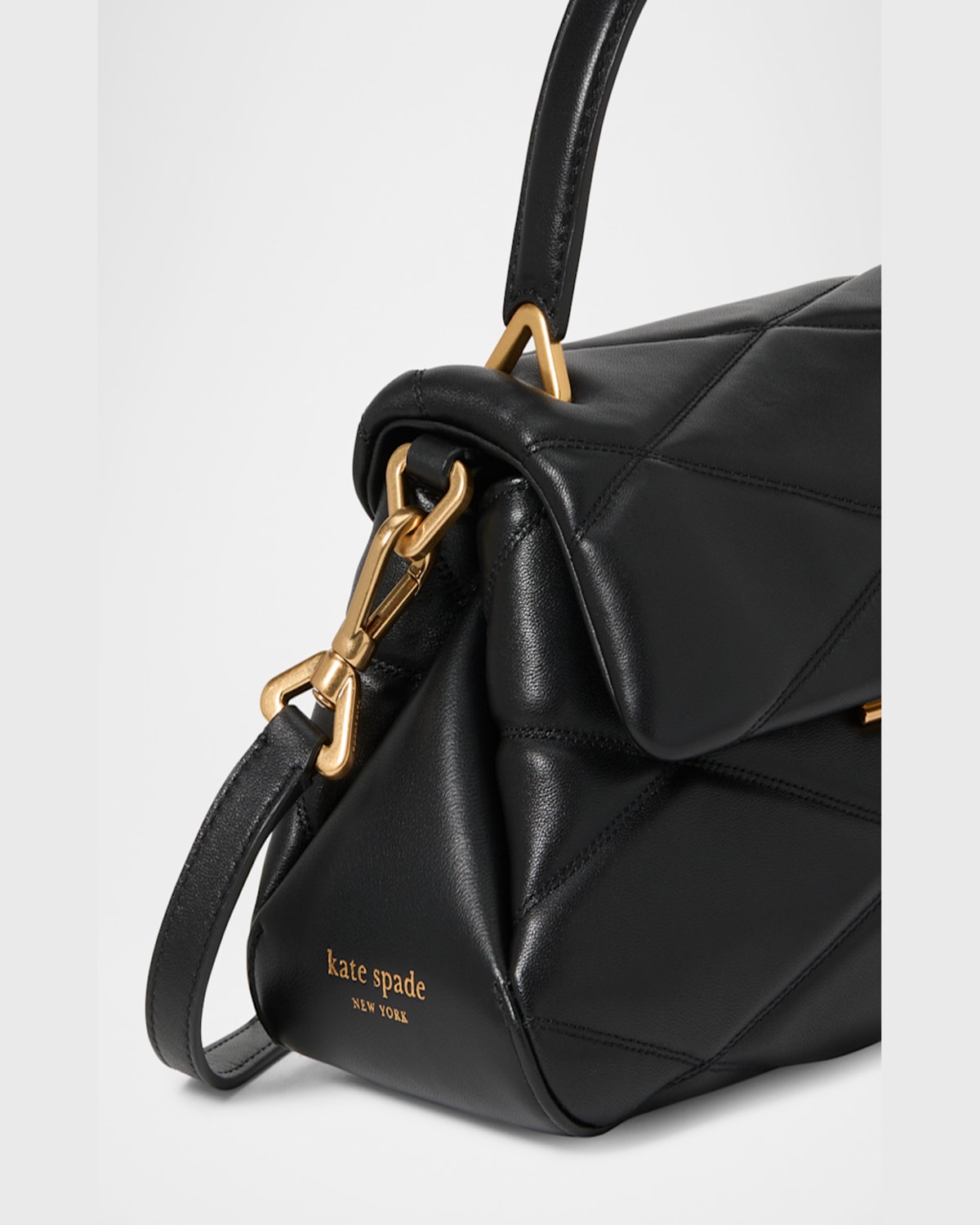 Kate Spade Grace Quilted Leather Top-handle Bag In Black
