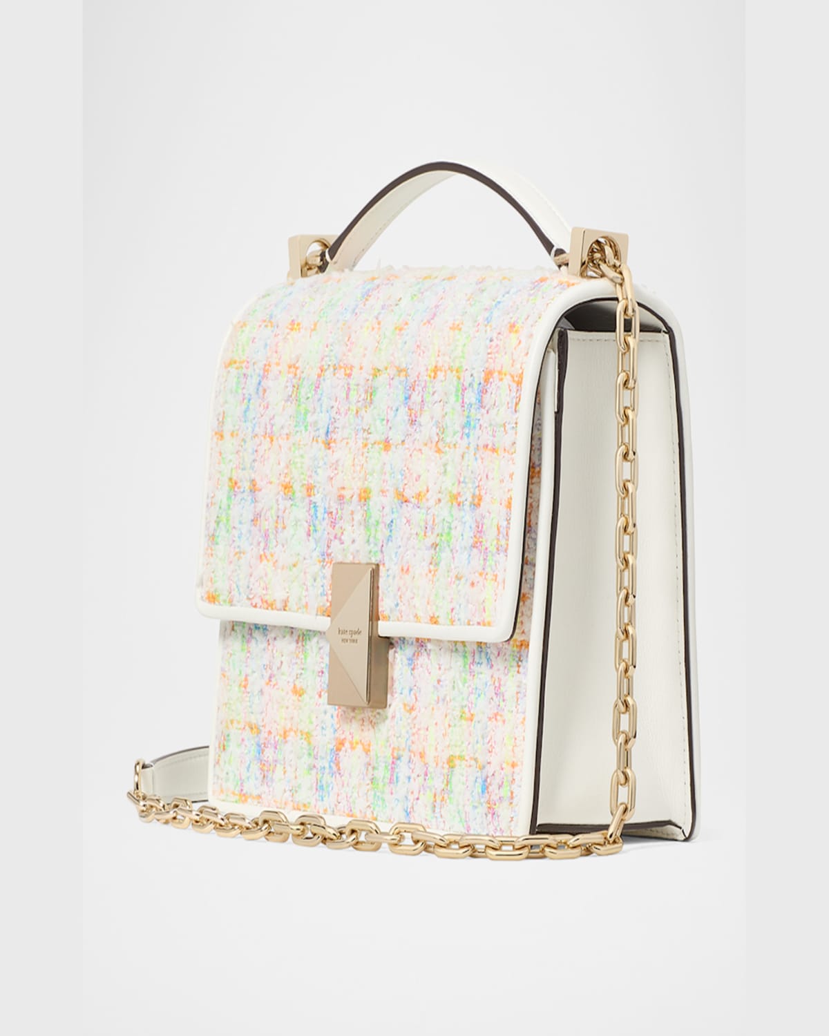 Kate Spade Deco Tweed Chain Shoulder Bag In Multi