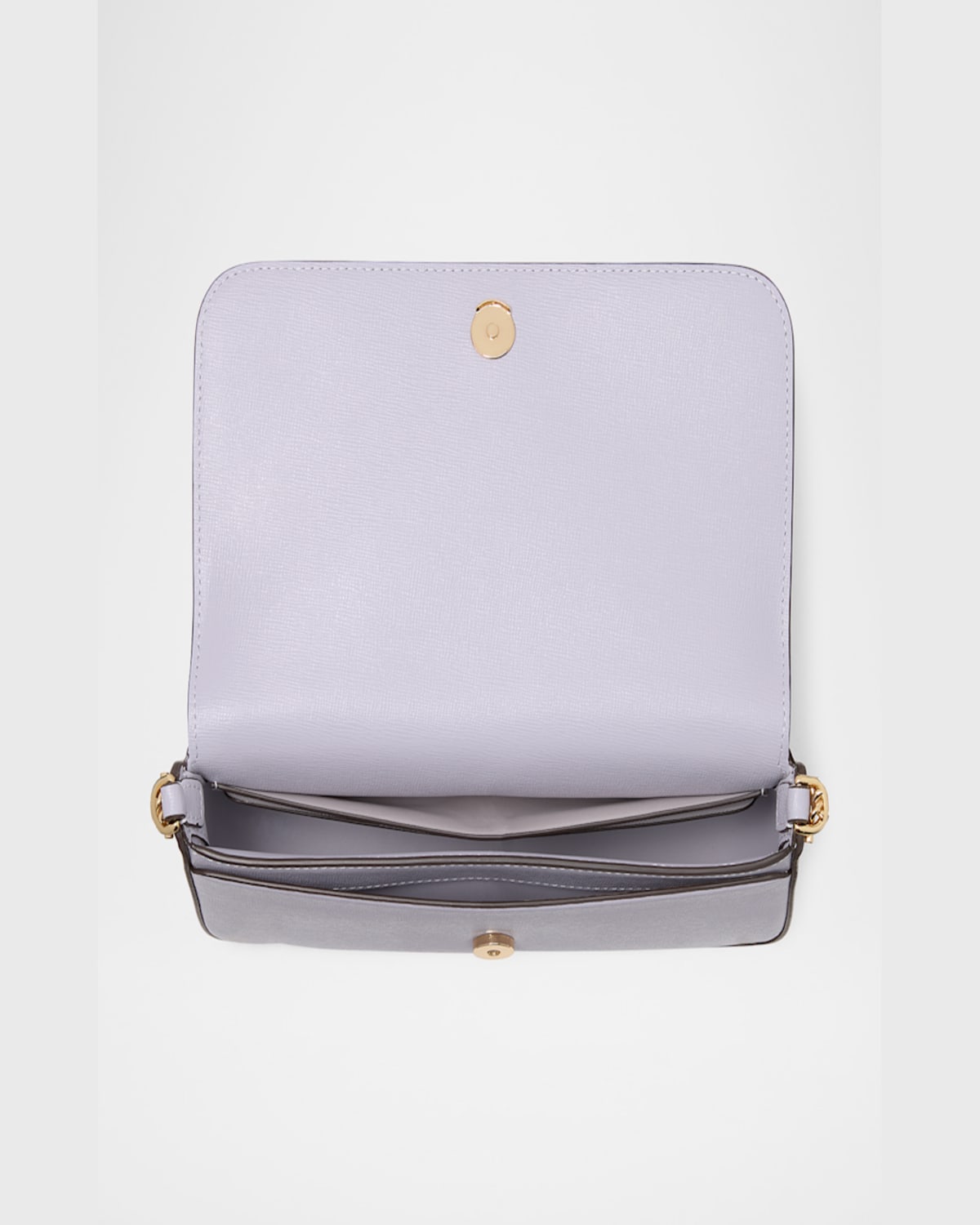 Kate Spade Serena Flap Leather Chain Wallet In Lavender Cream