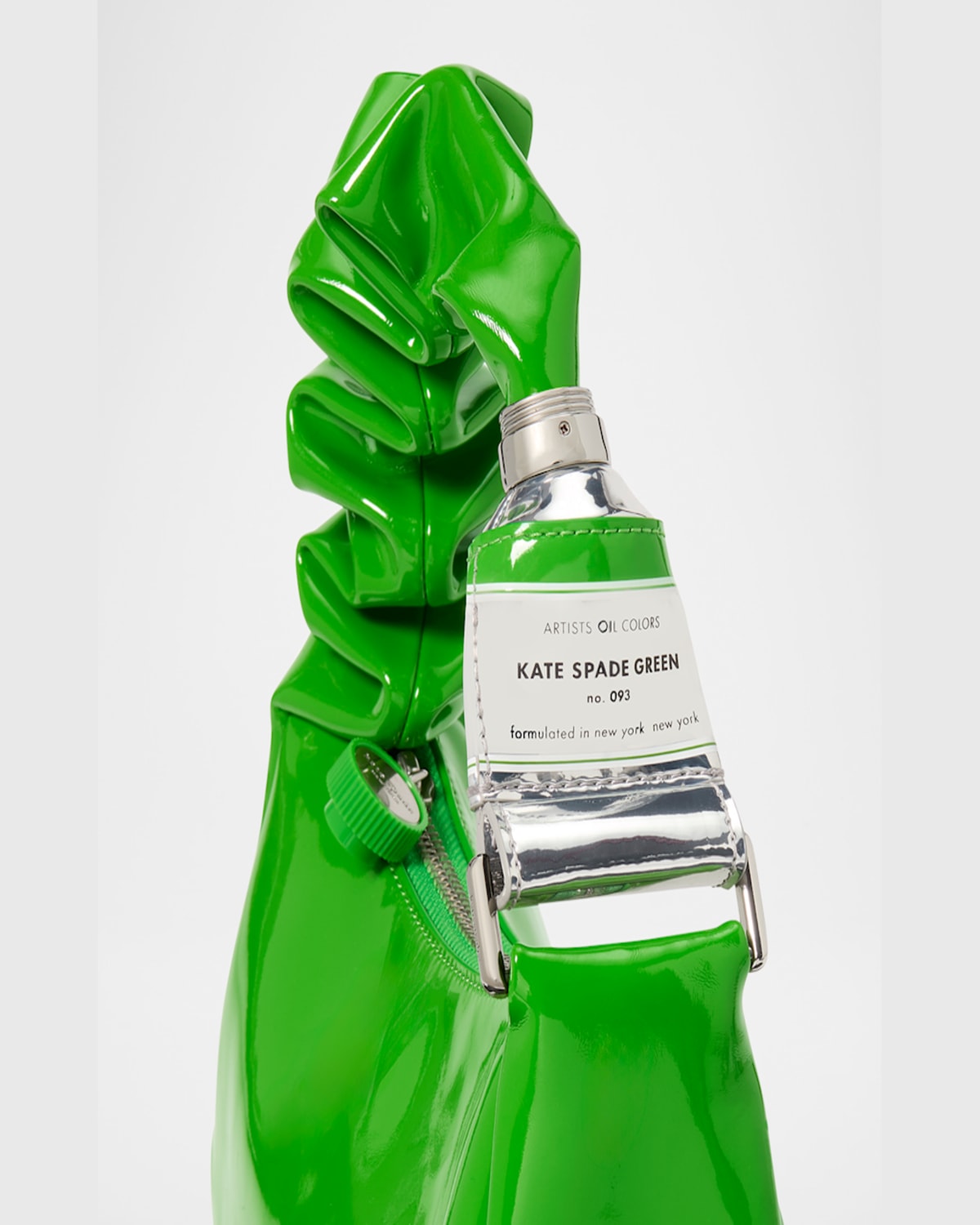 Shop Kate Spade Squeeze Patent Top-handle Bag In Ks Green